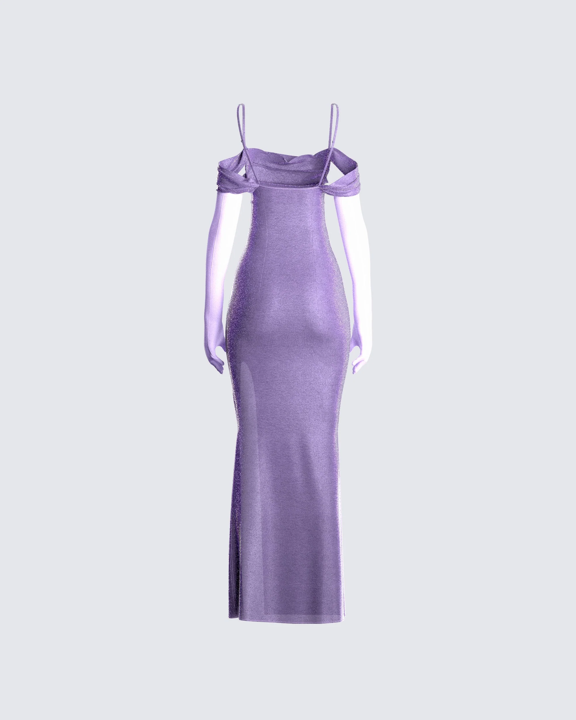 Tessa Purple Maxi Dress & Gloves