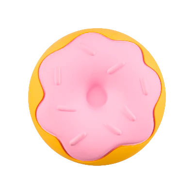 Dunkin'® Strawberry Donut Durable Super Chewer Dog Toy