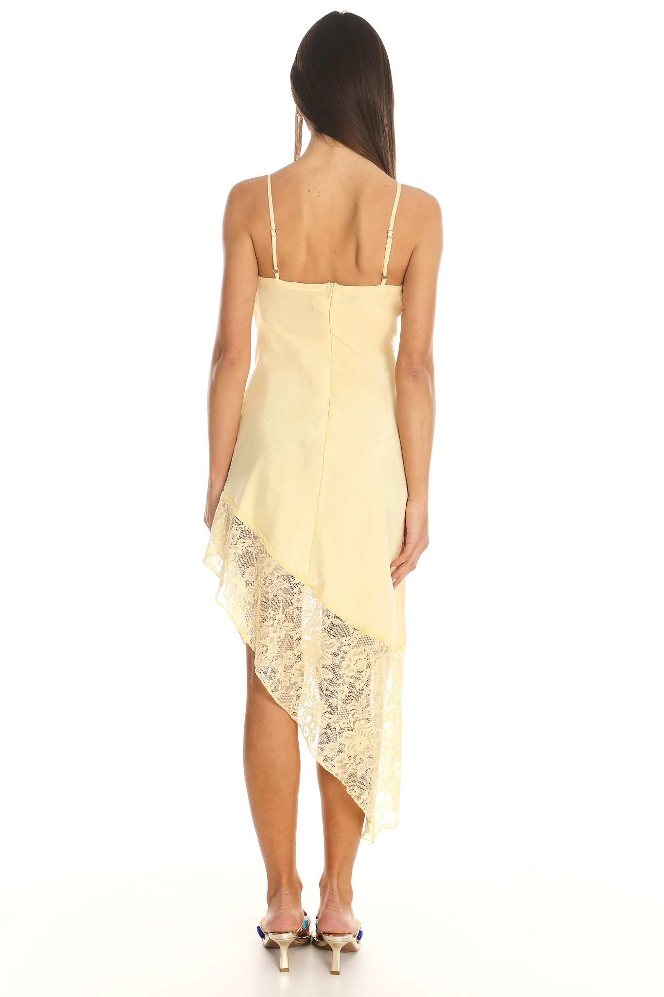 Champagne Kiss Lace Hem Dress Yellow - luluinthesky
