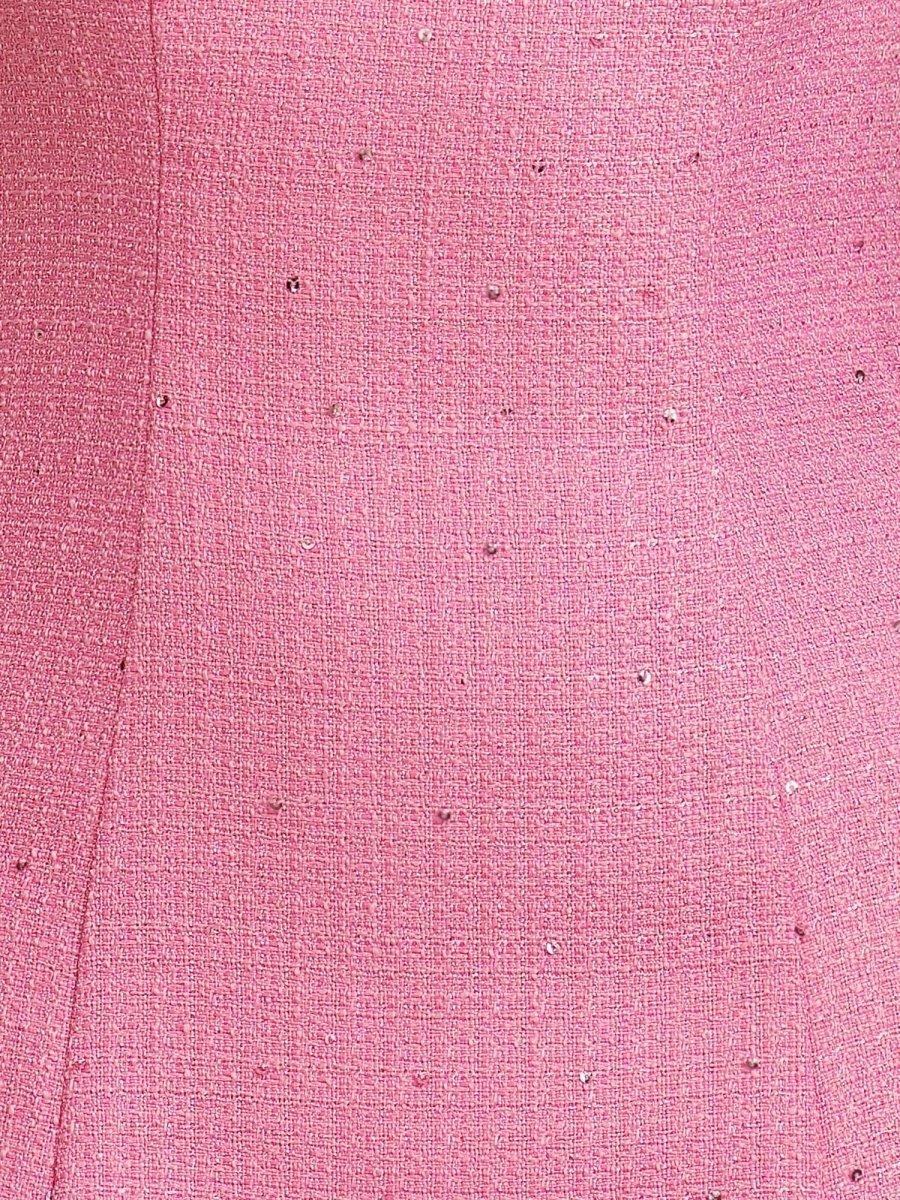 Pink Spaghetti Straps Beaded Sheath Homecoming Dress With Bows