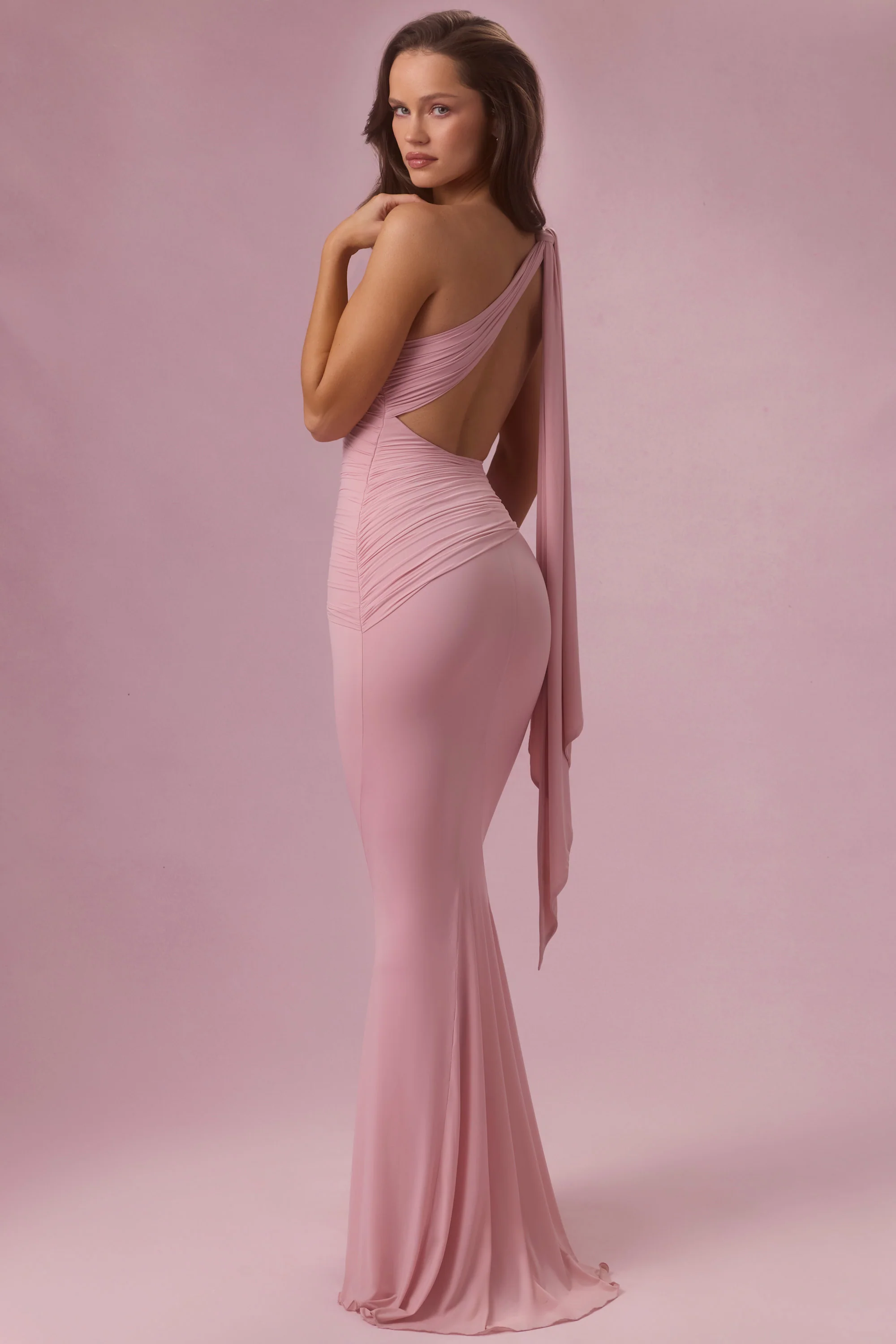 Jersey Bridesmaid Dress in Blush Pink