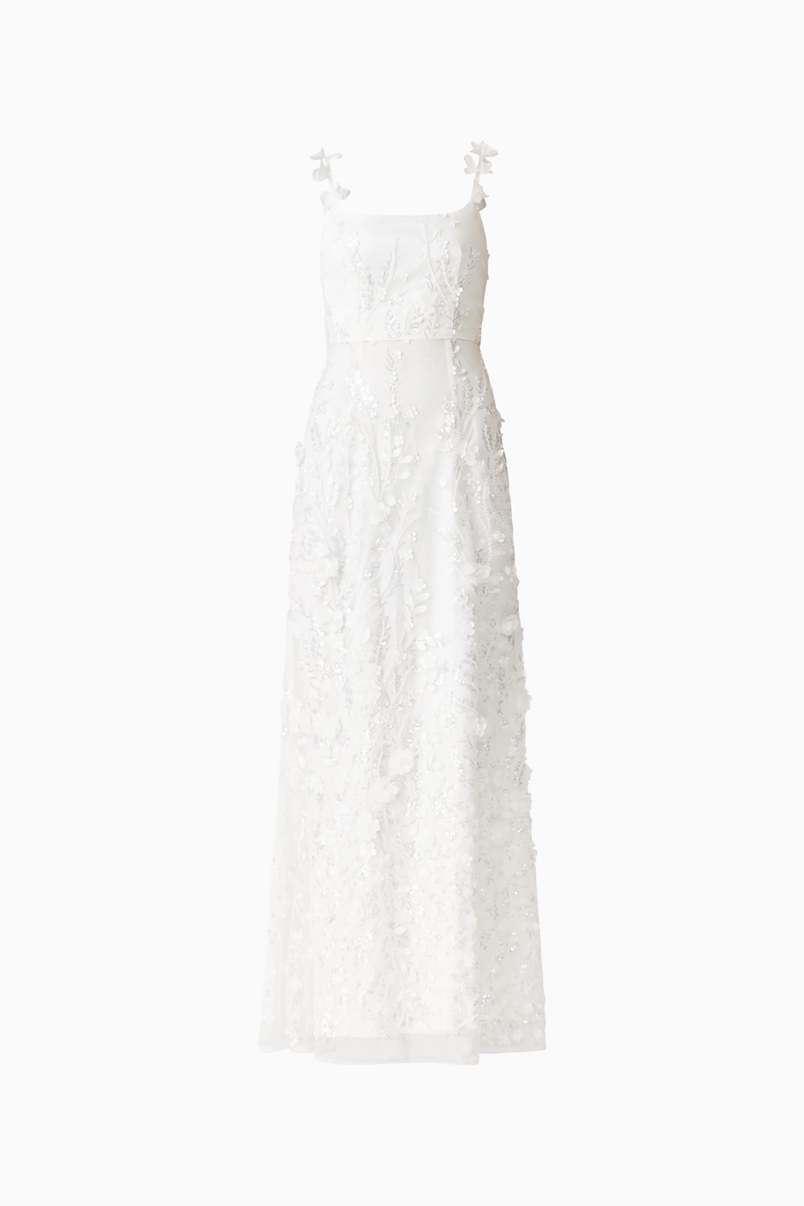 Rina Beaded Gown in White