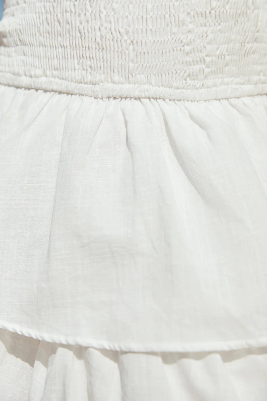 Glass Slipper Strapless Maxi Dress White