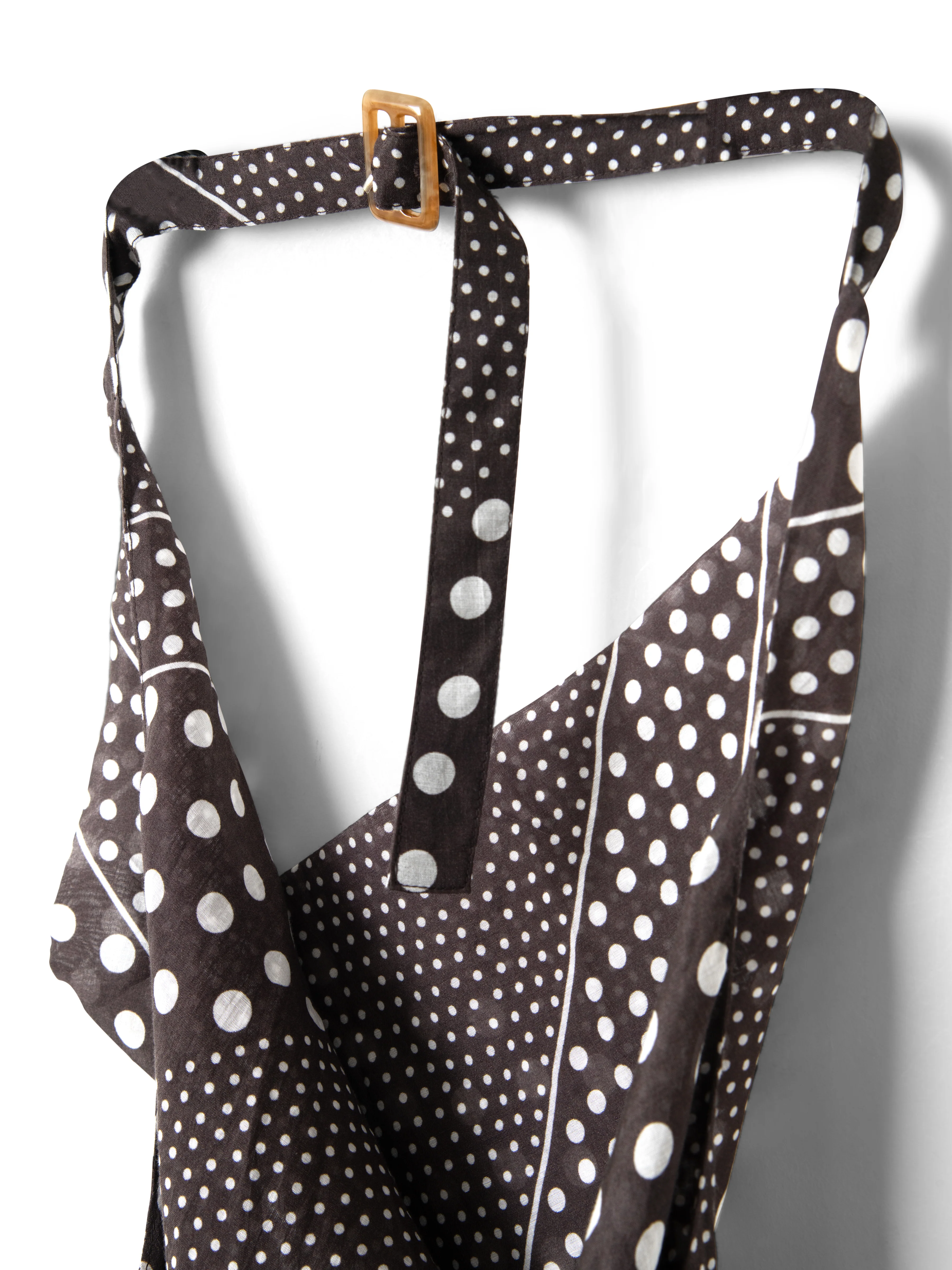 Leandra Halter Cami - Dark Brown Stripe Spot