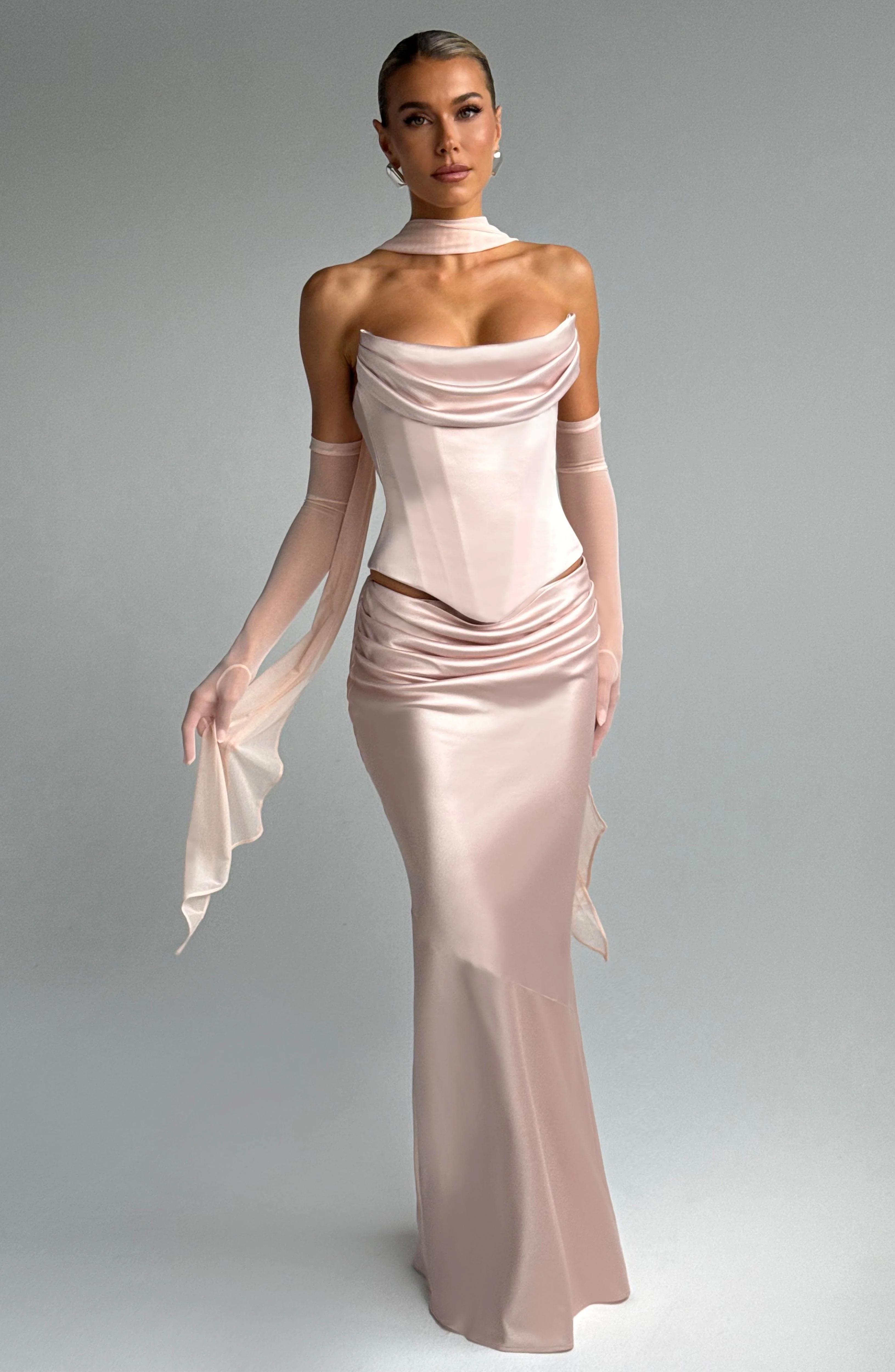 Bernadette Maxi Skirt - Soft Peach