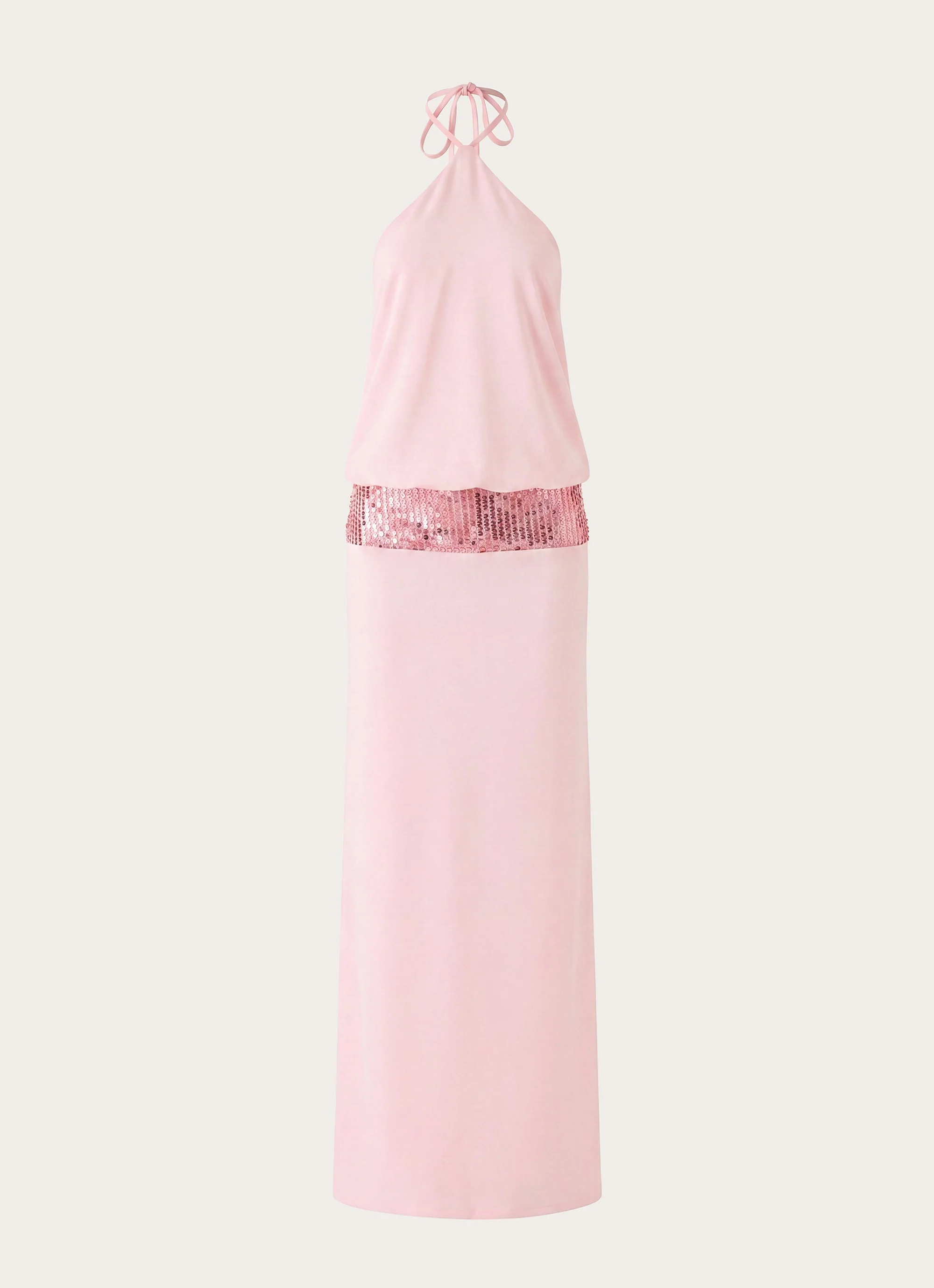 Marcie Halter Maxi Dress - Pink - luluinthesky