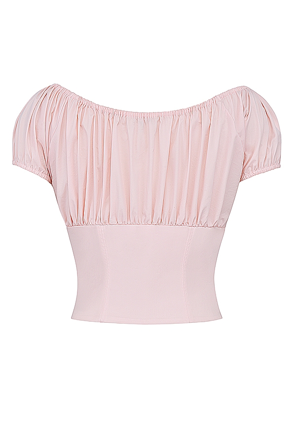 Baby Pink Gathered Top