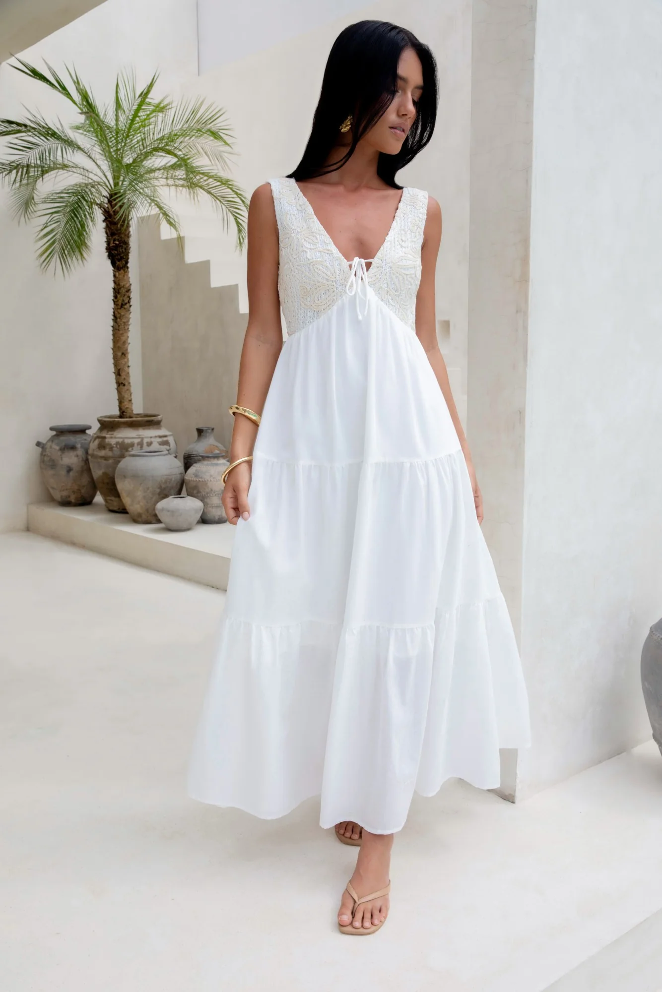 Lost In Your Love Maxi Dress White - luluinthesky