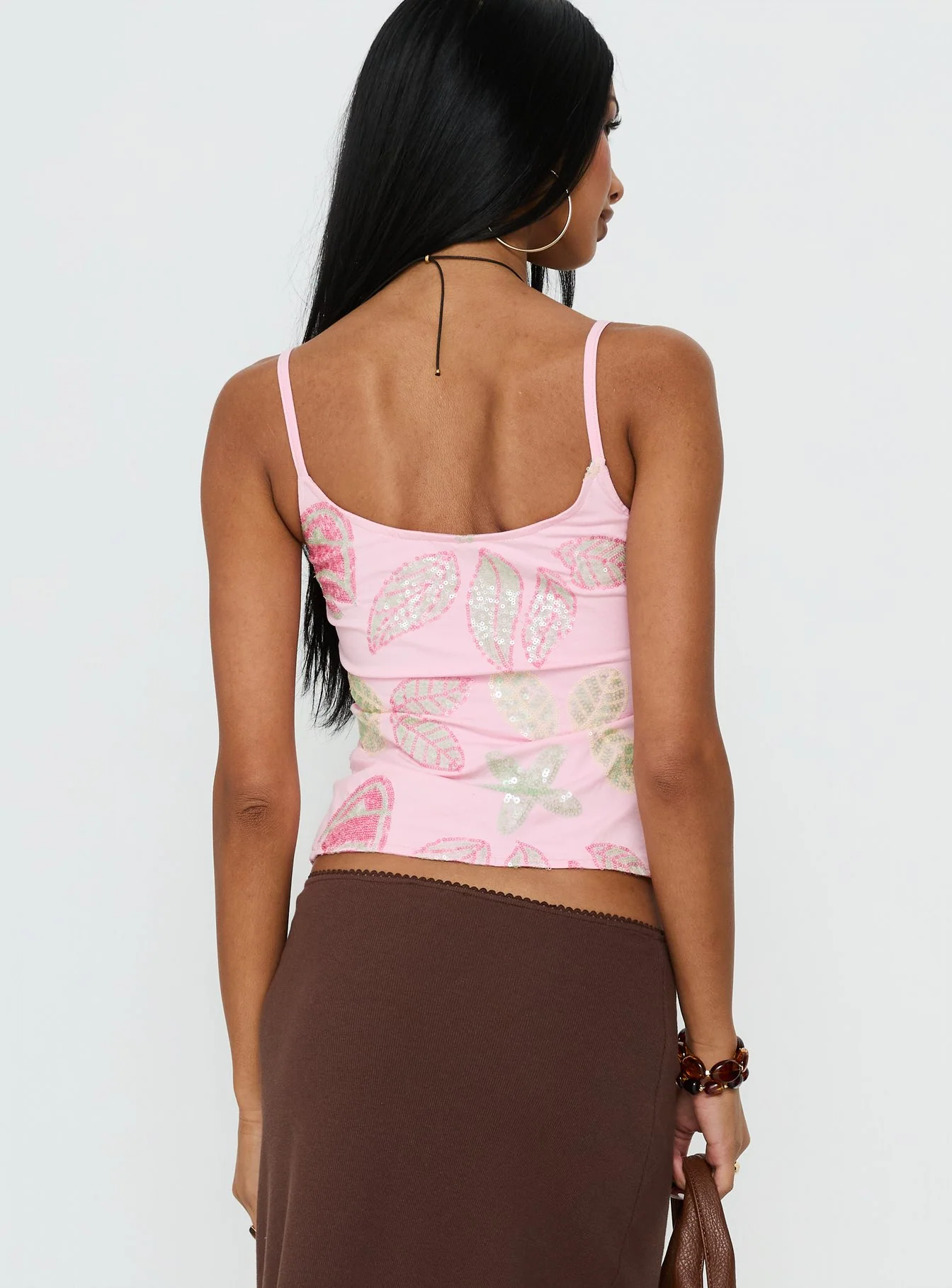 Lunavia Sequin Cami Top Pink