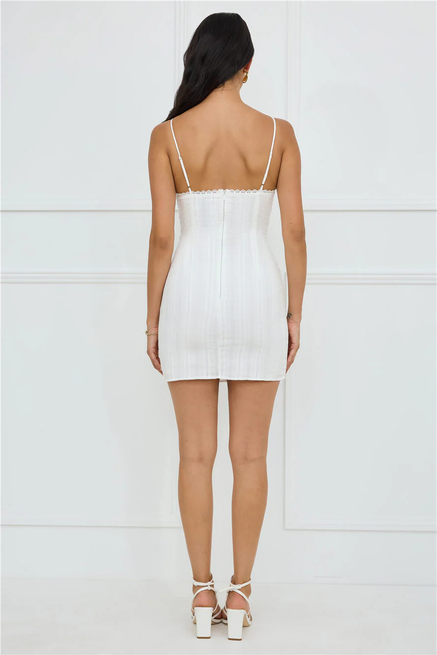 Simply Chic Mini Dress White - luluinthesky