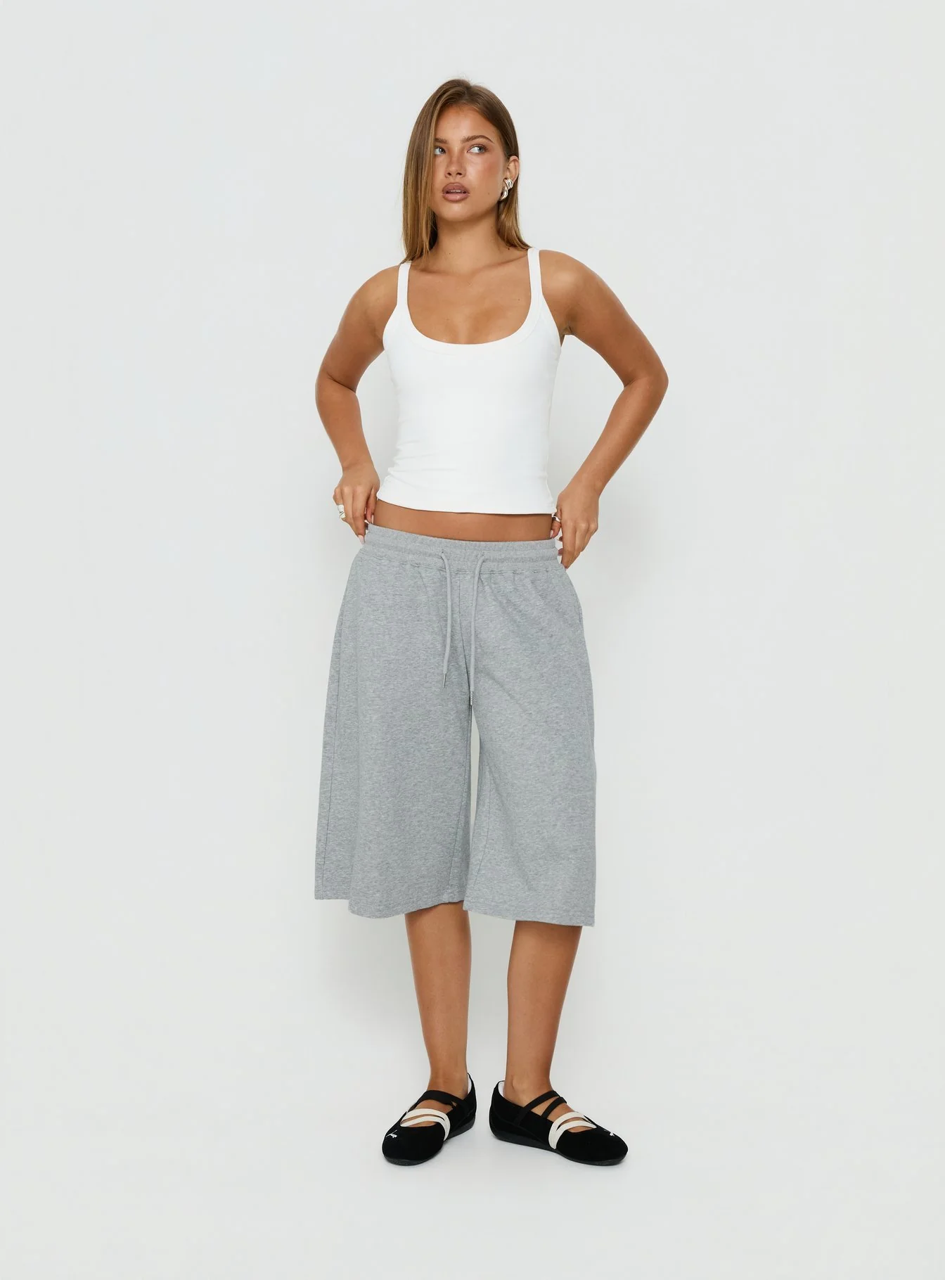 Nikko Longline Fleece Shorts Grey Marle