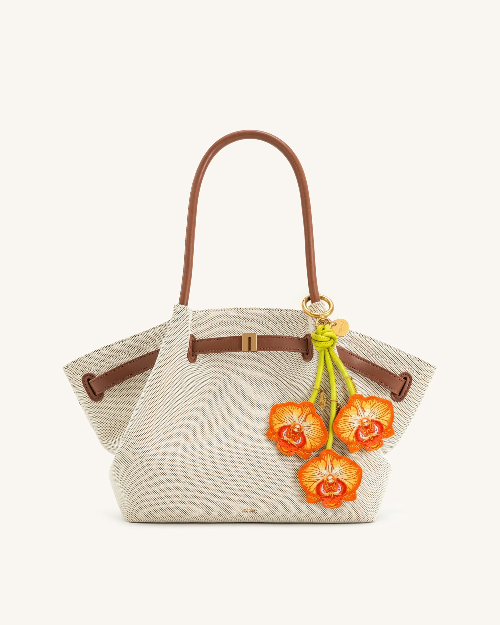 Orchid Bag Charm - Bright Orange