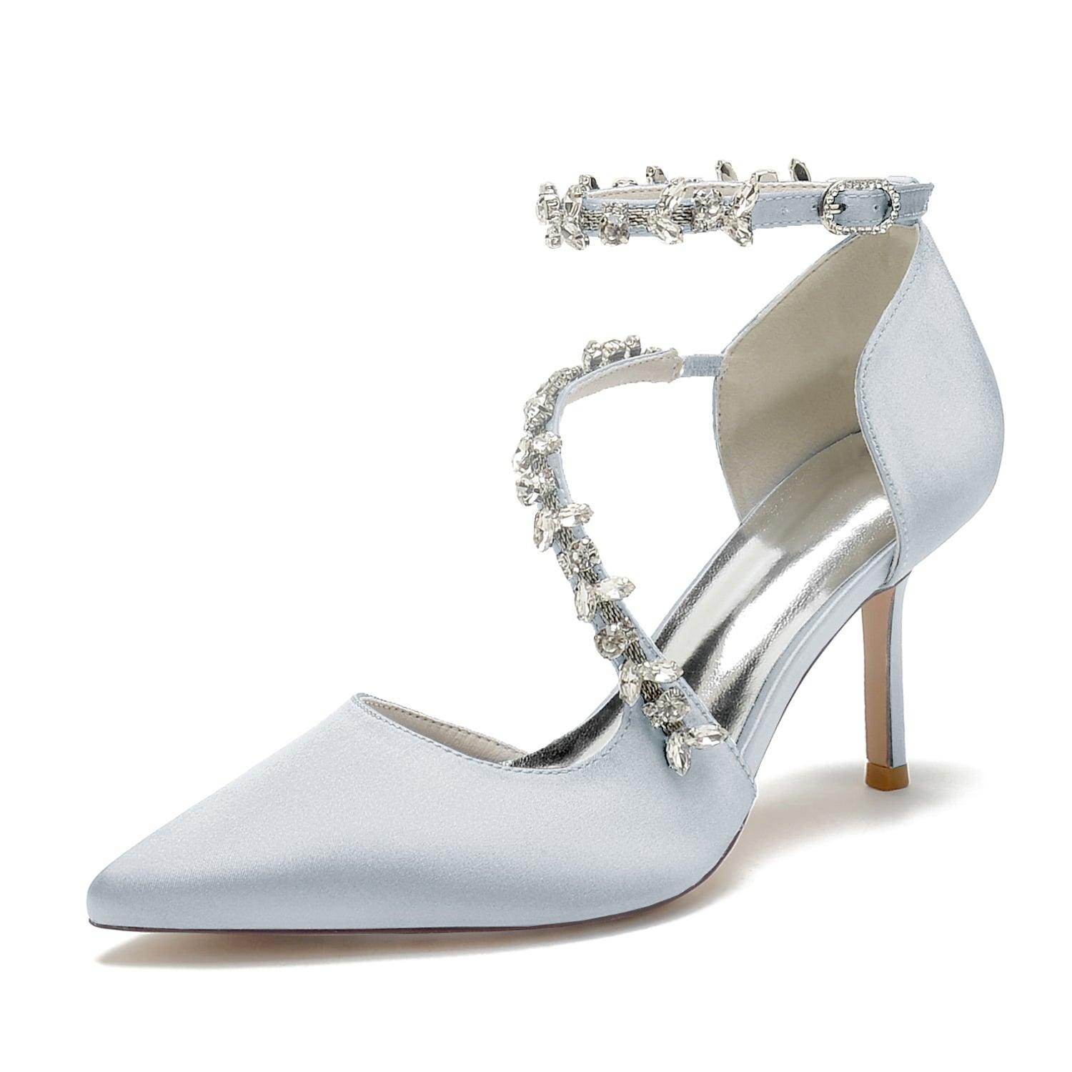 Stiletto Heel 8.5cm Silk-Like Shoes CK0432