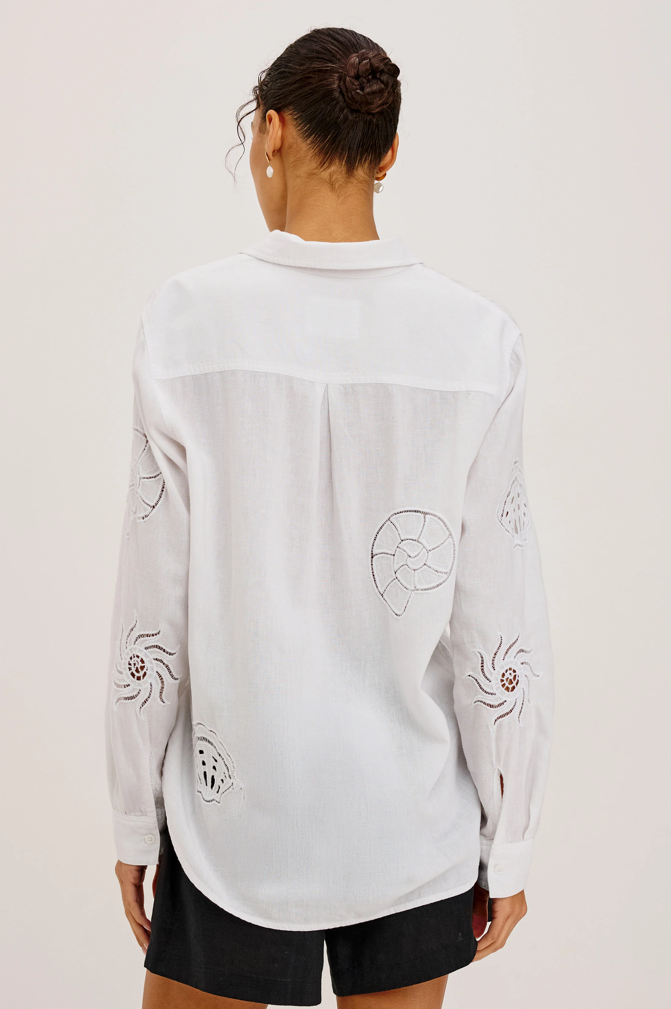 Charli Shirt - White Seashells