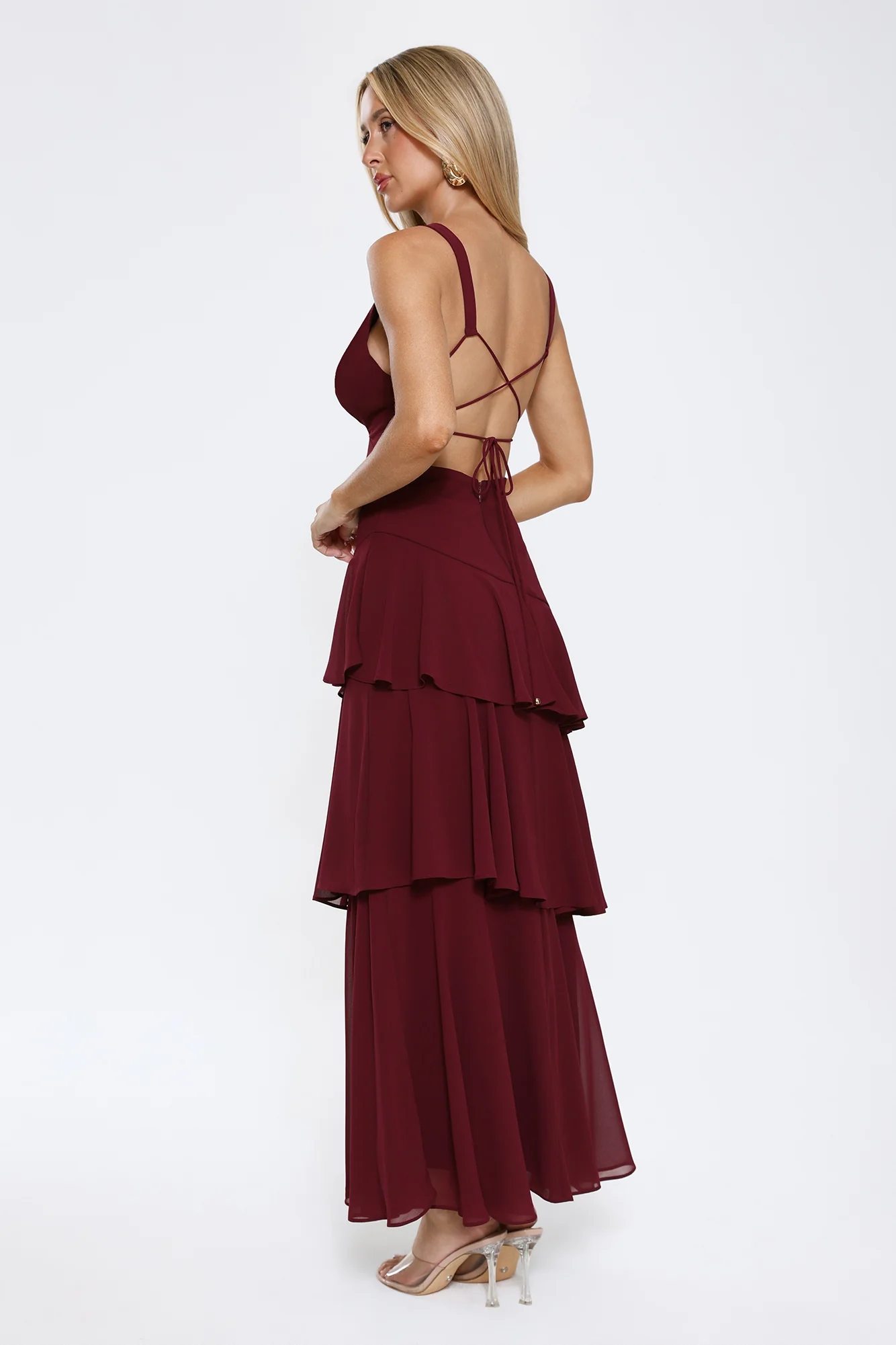 Happy Vibes Maxi Dress Wine