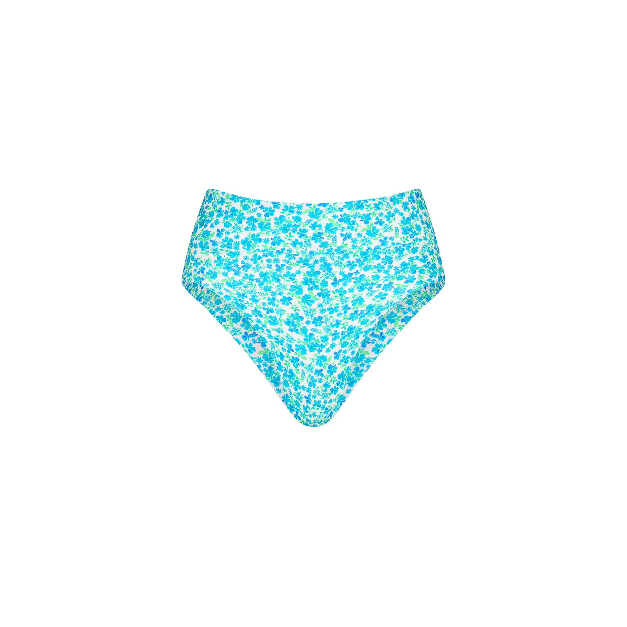 High Hip Cheeky Bikini Bottom - Ocean Aura