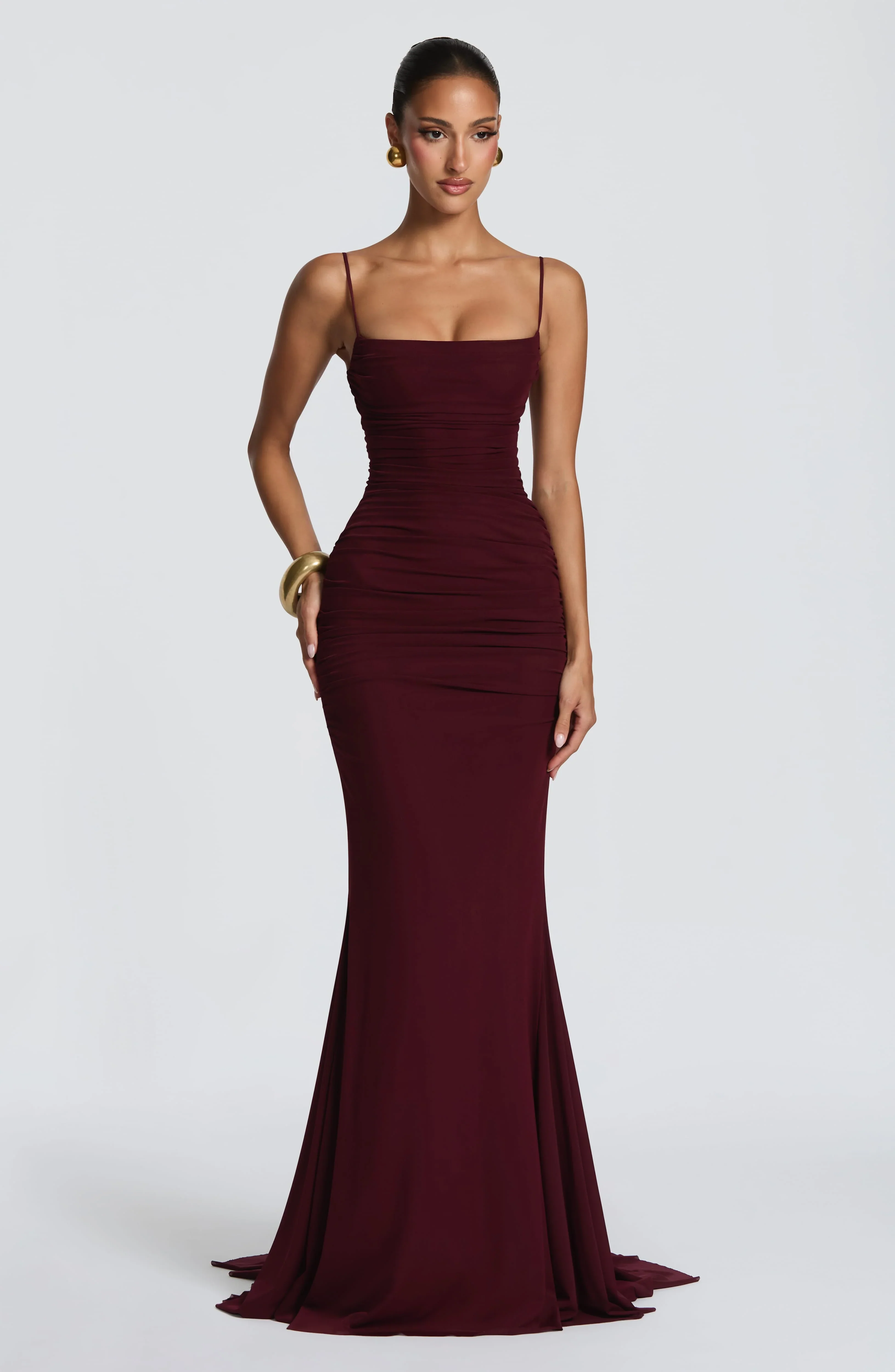 Zaria Gown - Cherry Lacquer