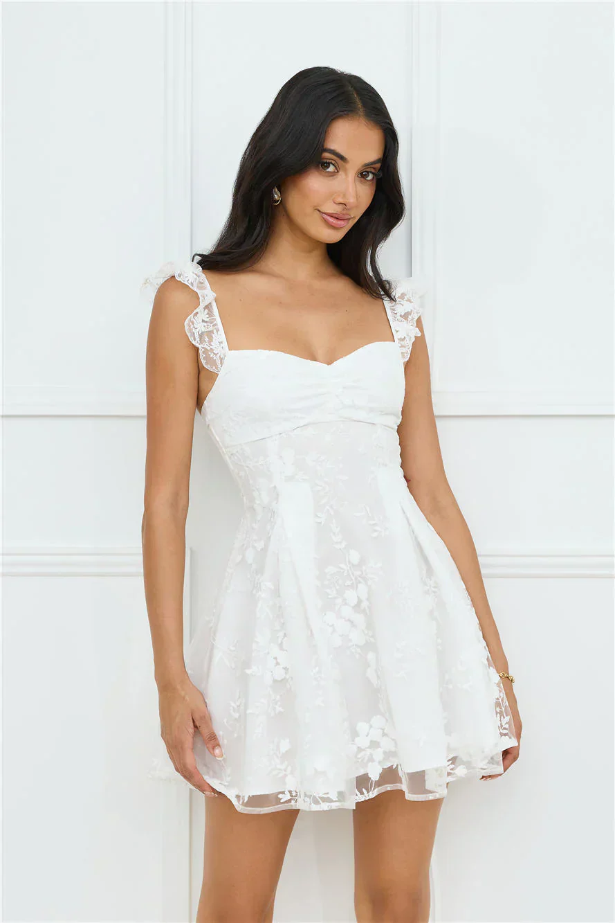 Indy Mini Dress White - luluinthesky