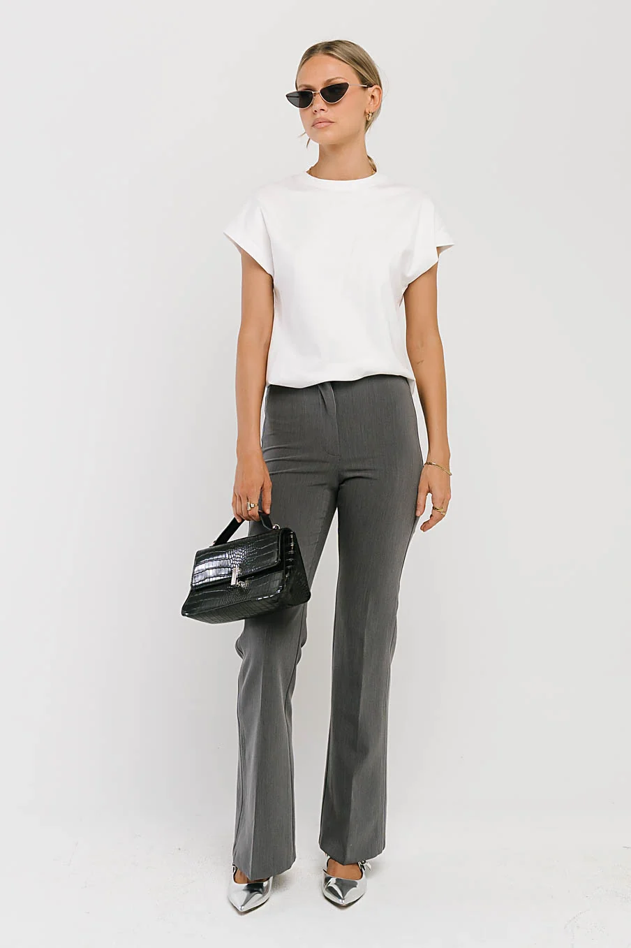 Elara Oversized Tee in White