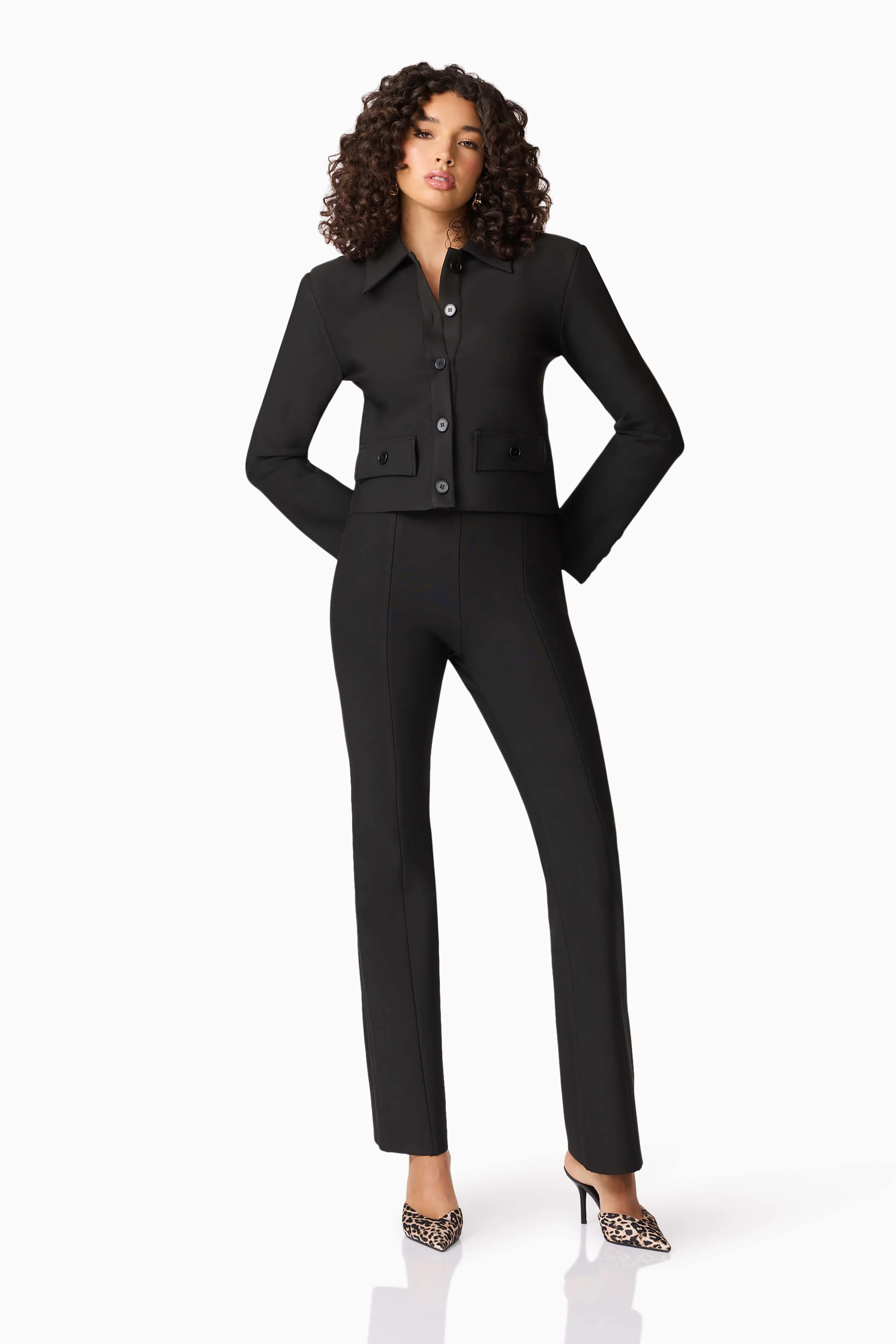 CURAAE Nora Jacket & Pants Set in Black