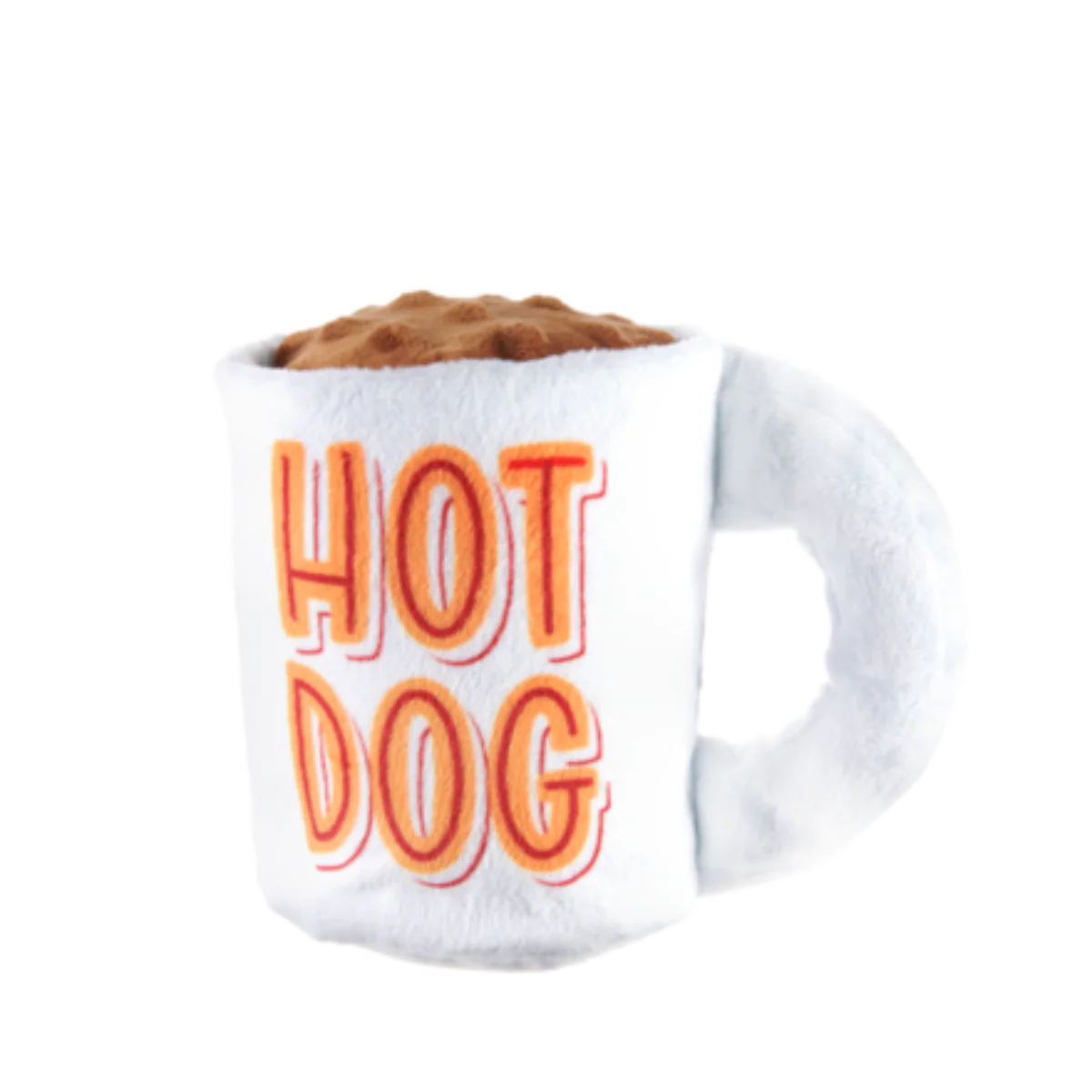 Hot Dog Mug Plush Tug Dog Toy