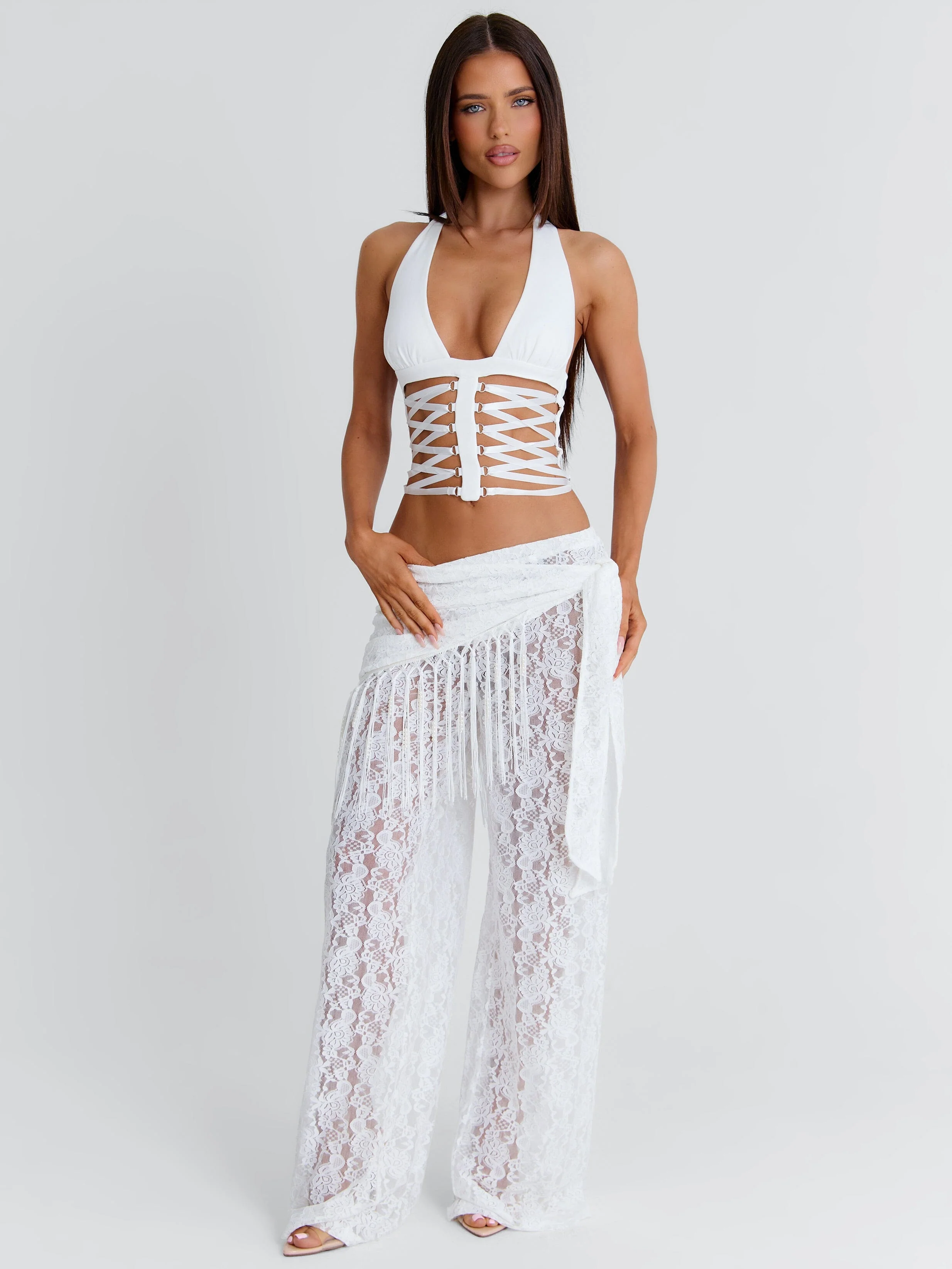 Riane Pant Two Piece White