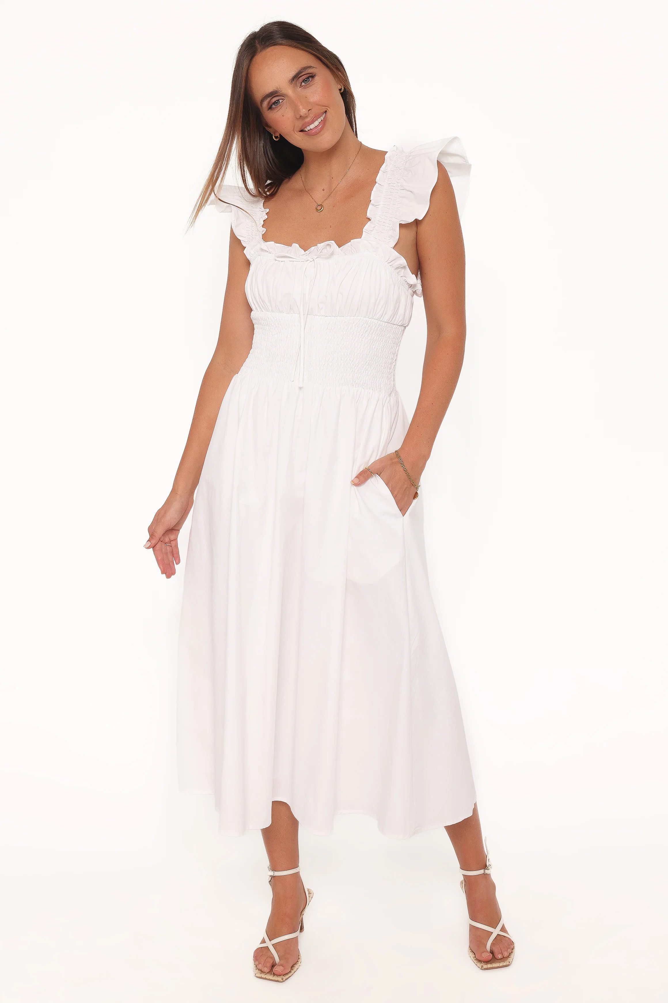 Bronte Midi Dress - White