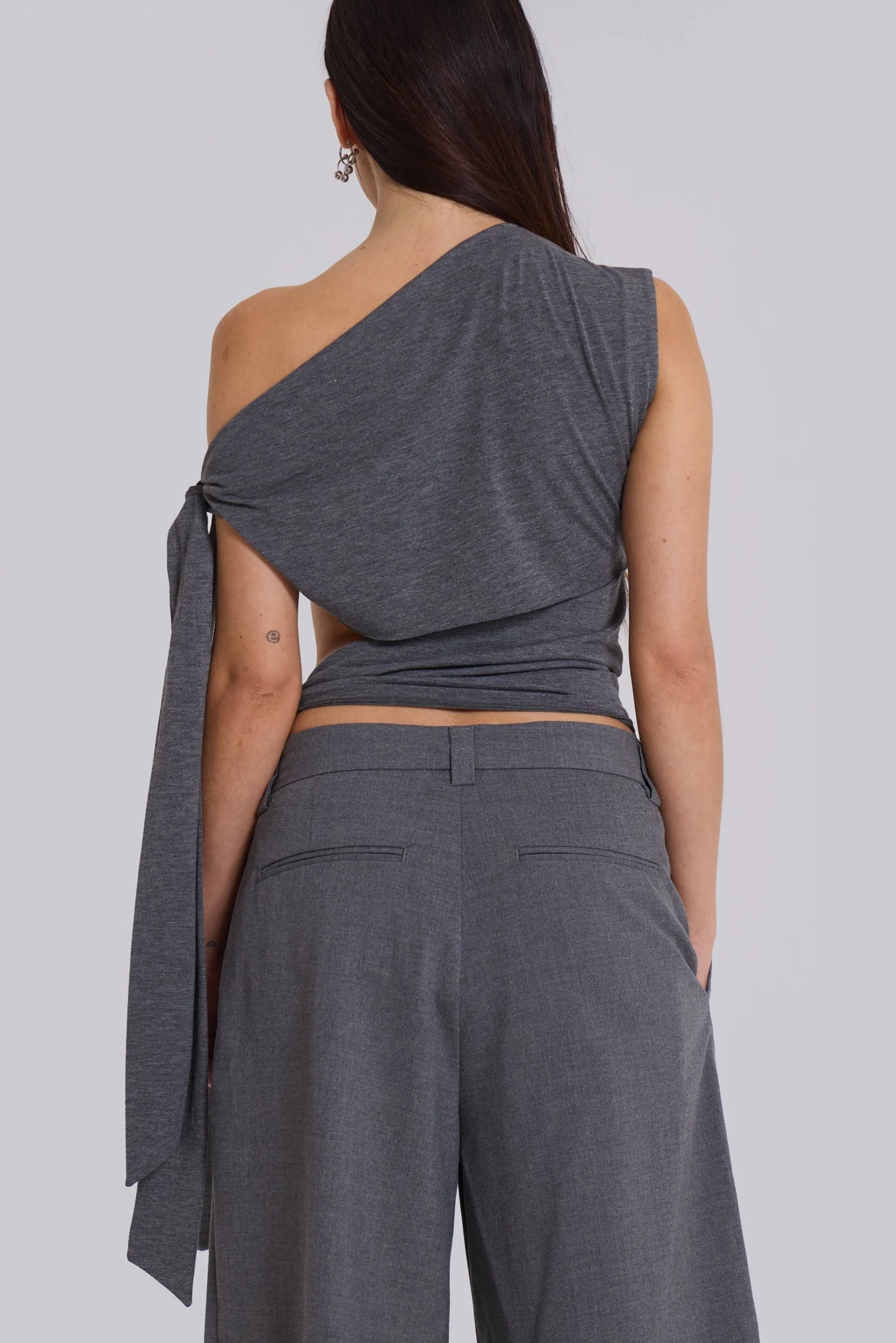 Mena Asymmetric Top in Grey