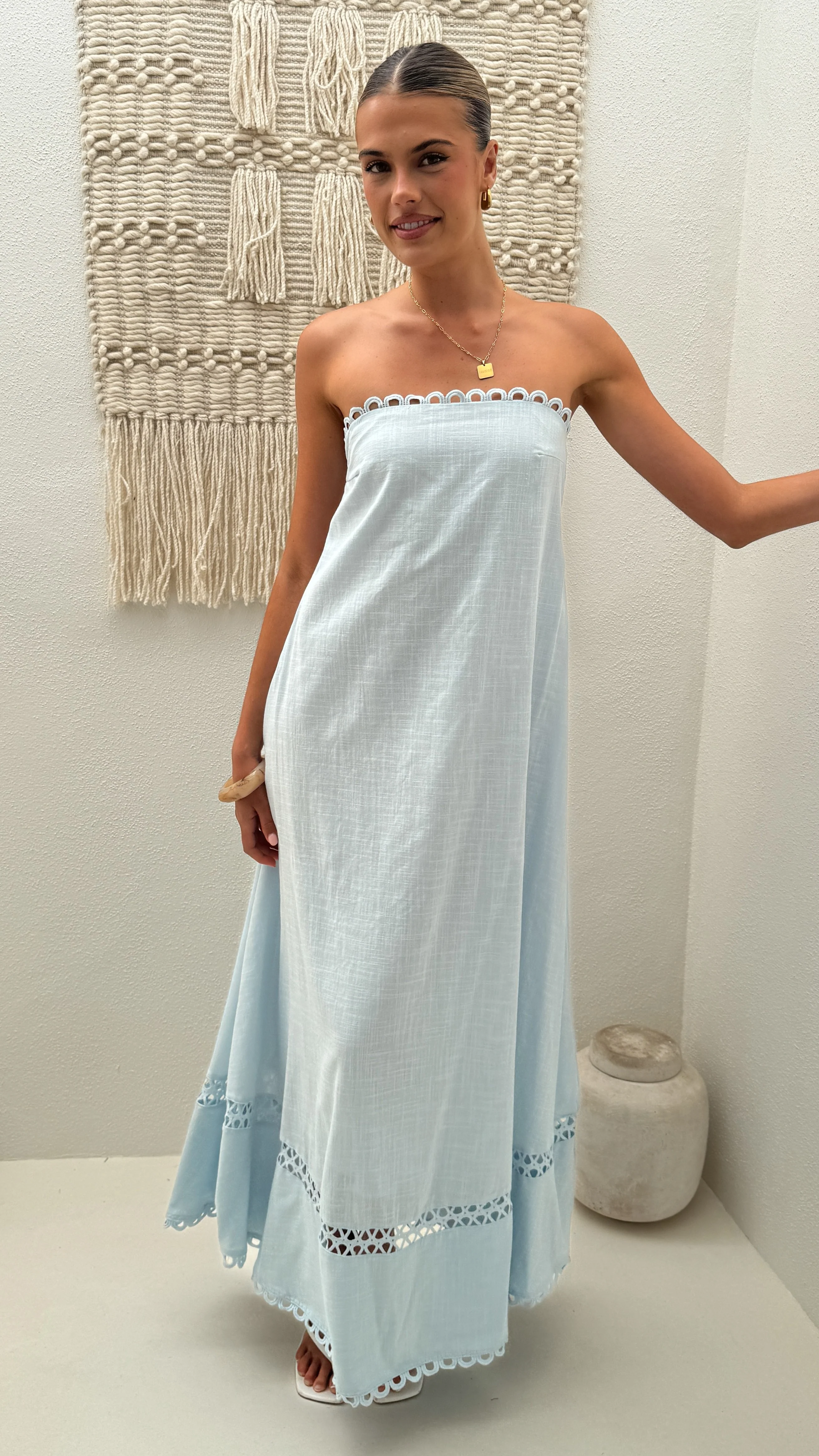 Sandra Maxi Dress - Sky Blue - luluinthesky