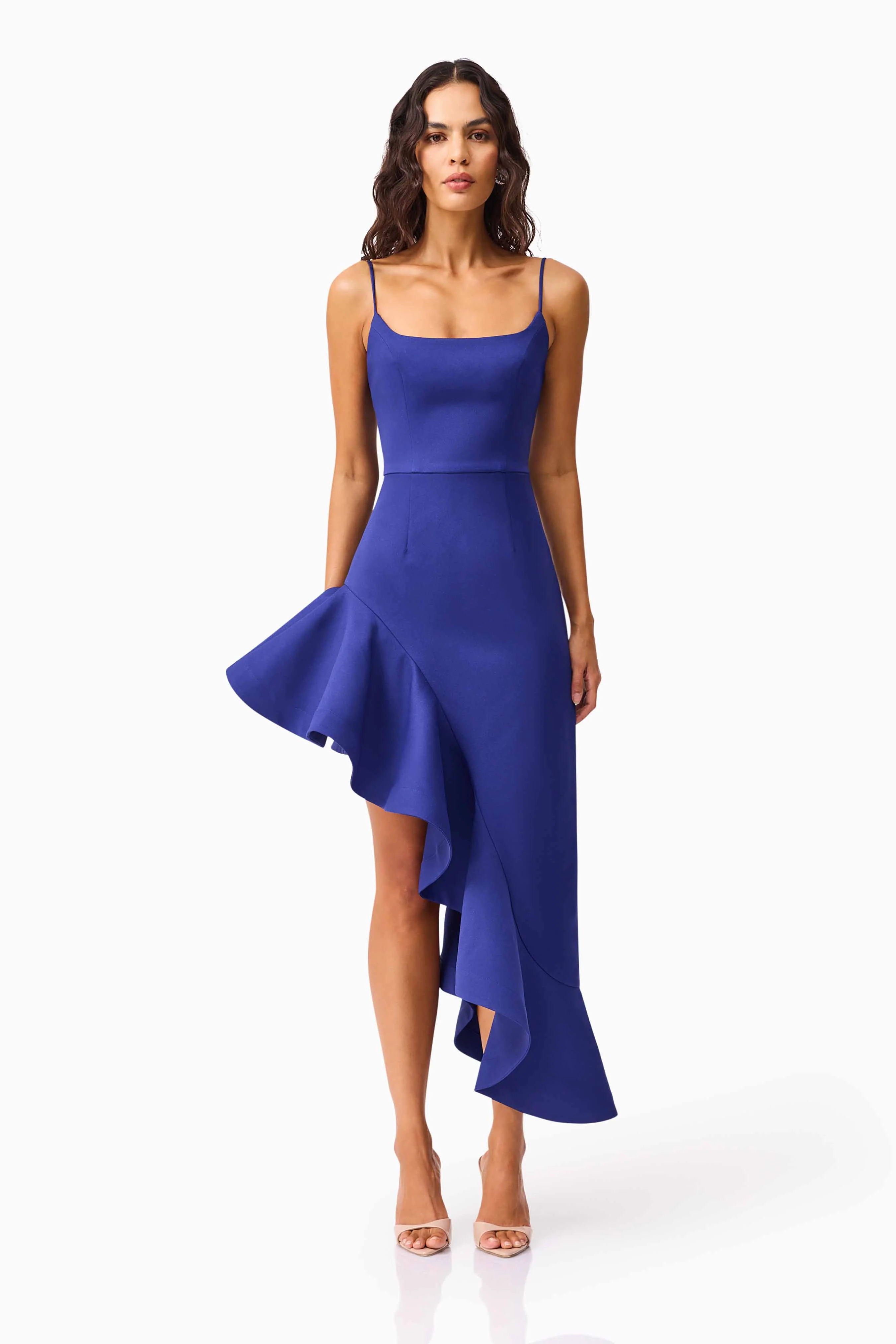 Beatrix Asymmetrical Gown in Blue