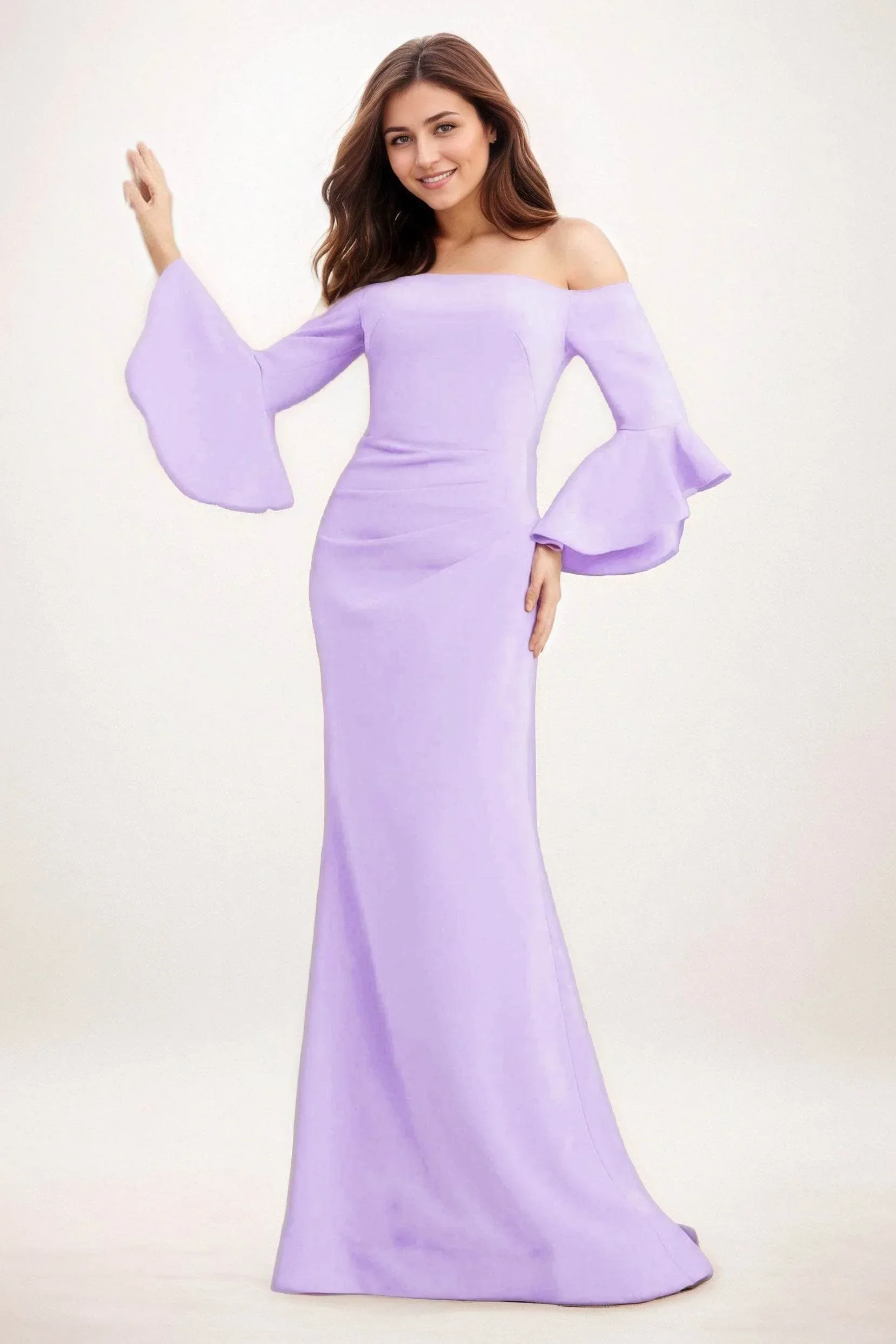 Trumpet-Mermaid Maxi Elastic Cloth Wedding Guest Dress CG0298