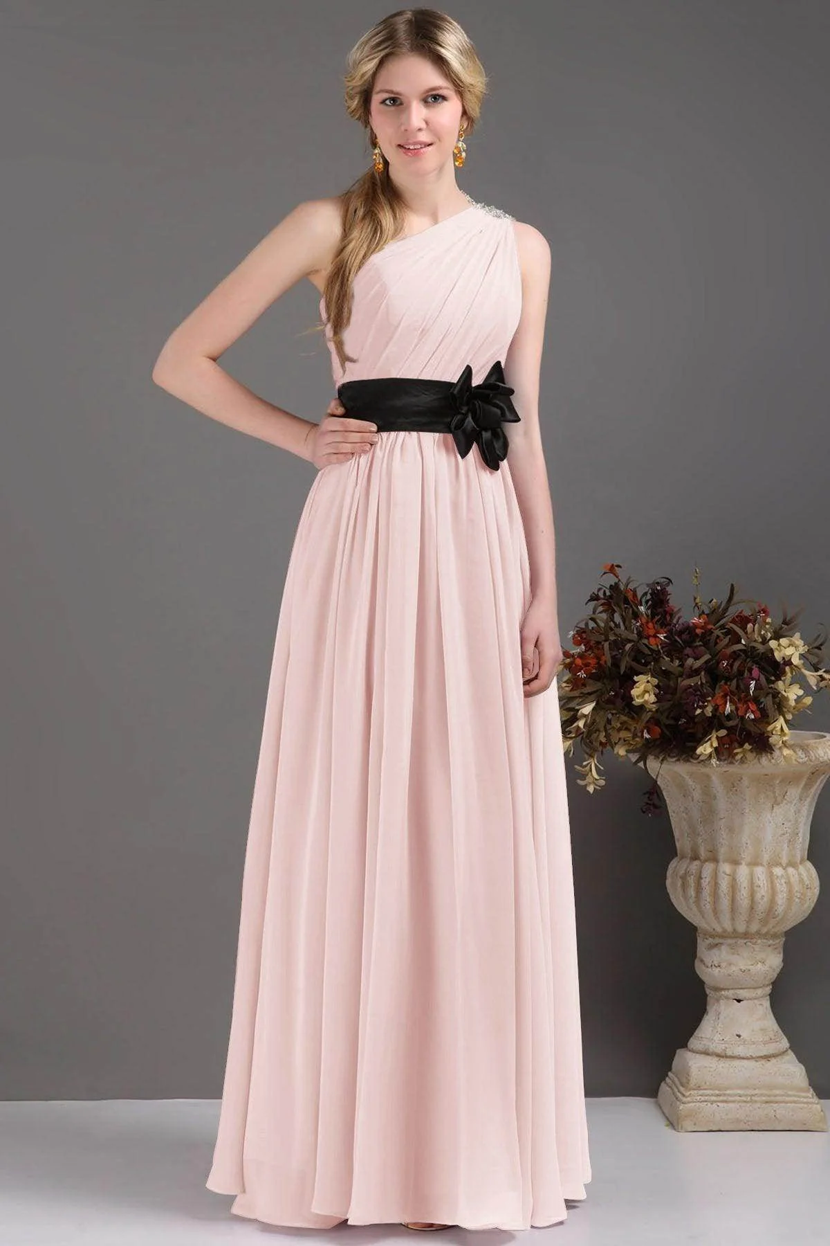 Sheath-Column Floor Length Bridesmaids Dress COSF14001