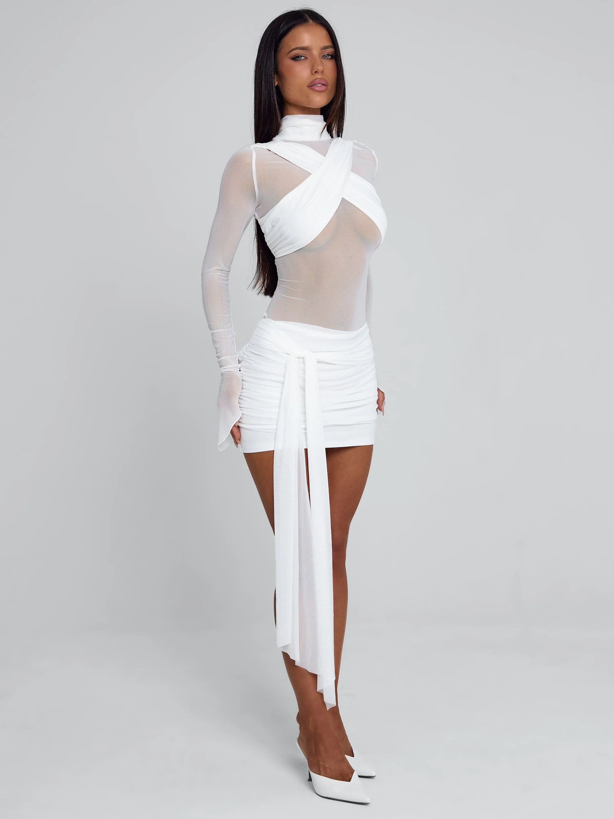 OLYRA MINI DRESS WHITE