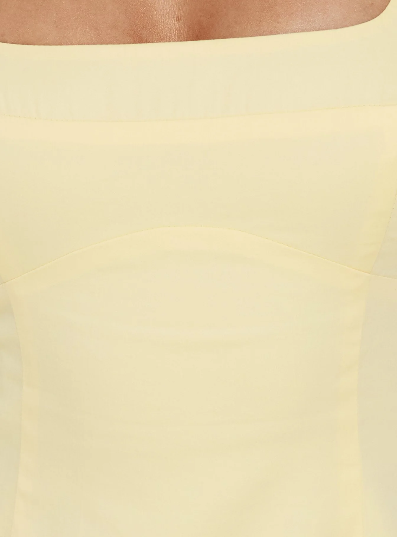 Lelouise Tie Back Mini Dress Butter Yellow