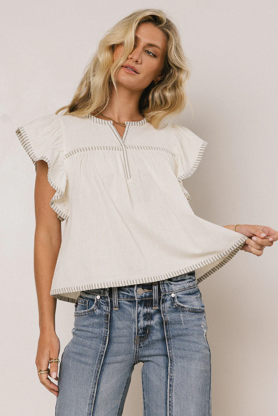 Cillian Flutter Sleeve Blouse
