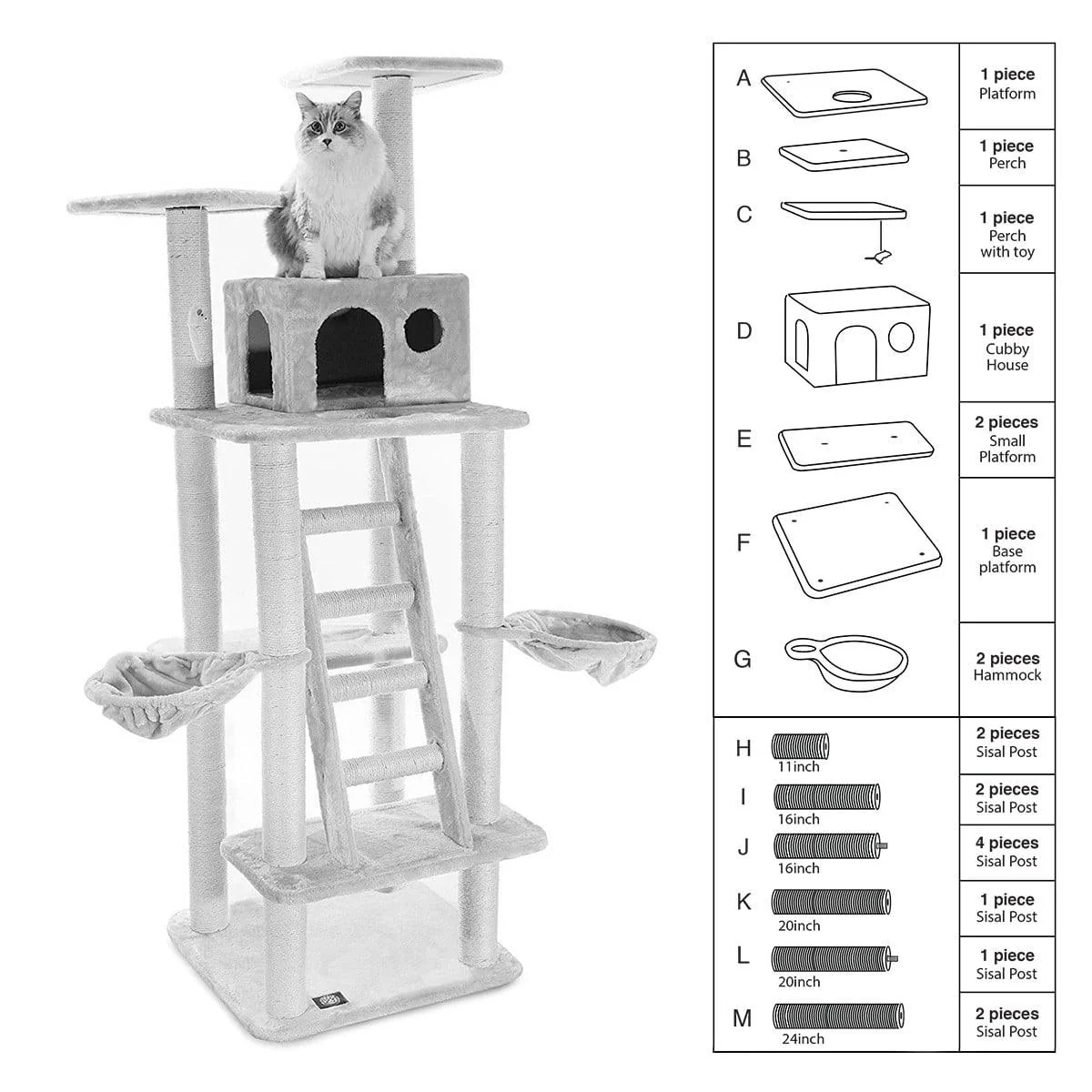 Replacement Parts For Casita Cat Tree 72