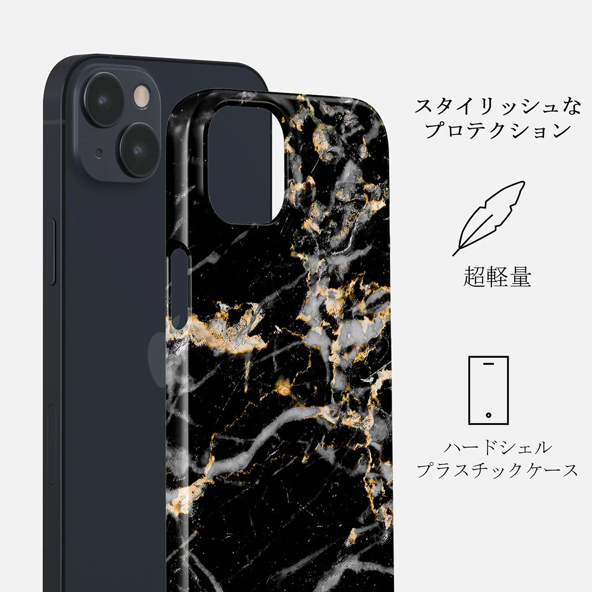 Make A Wish - Gold Marble iPhone 13 Mini ケース