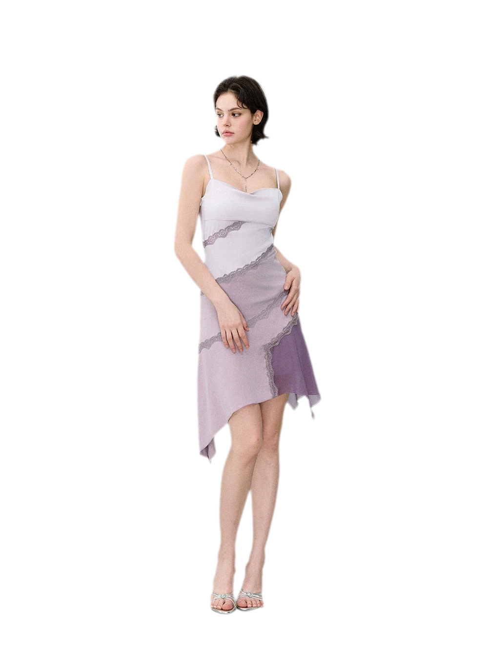 Asymmetric Satin Cami Dress | Final Sale