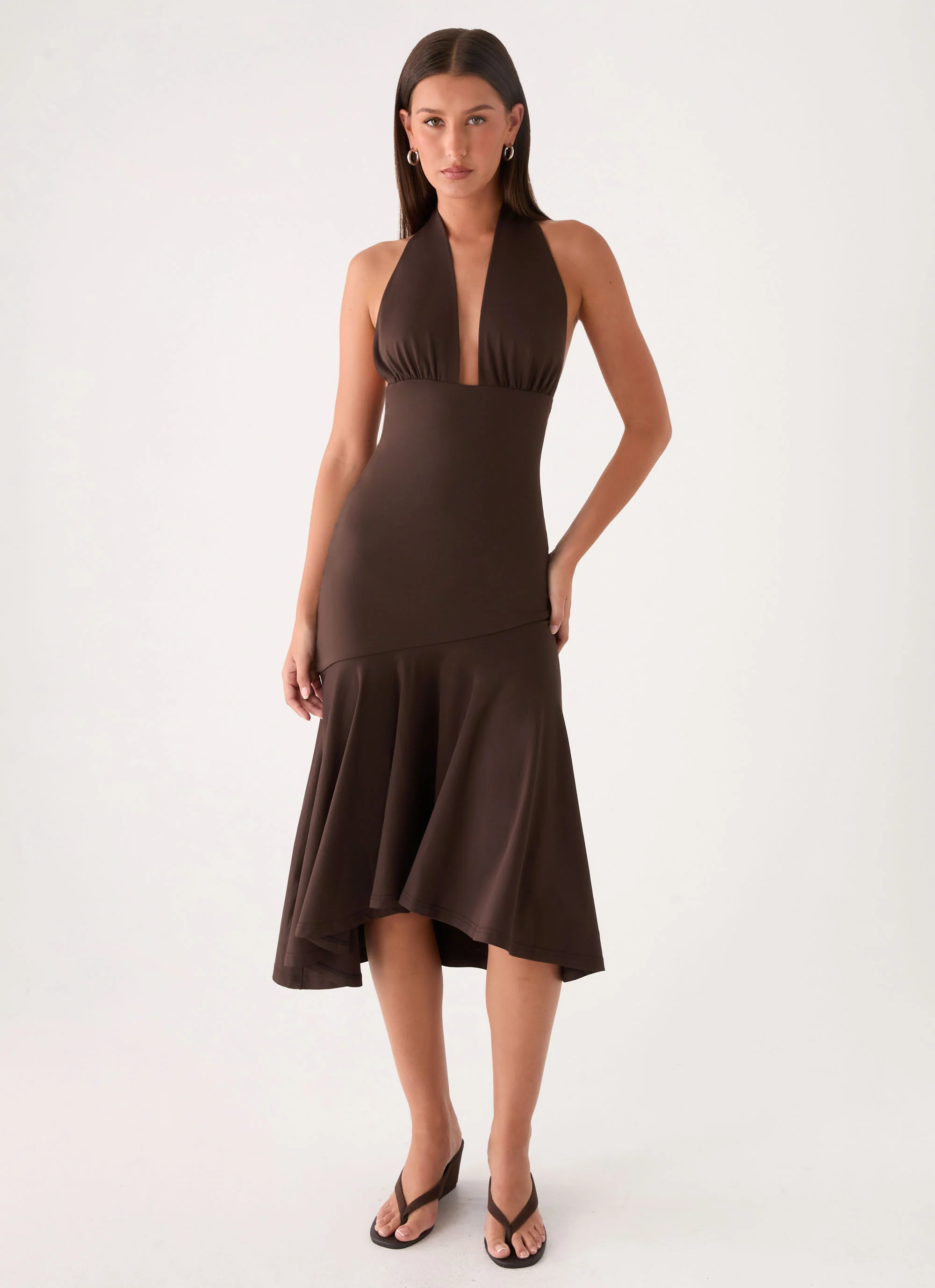 Enyah Midi Dress - Chocolate