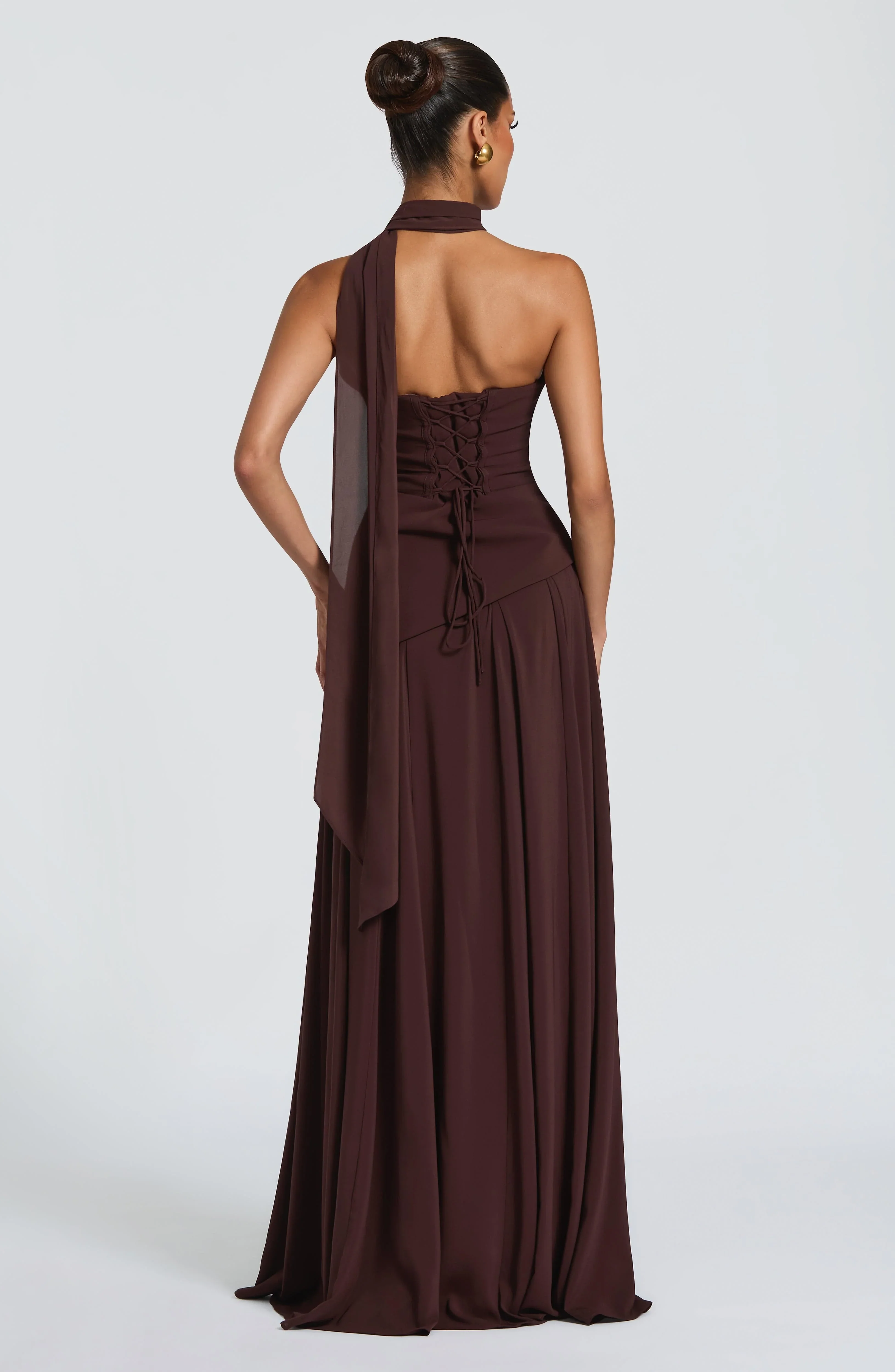 Patricia Maxi Dress - Plum Brown