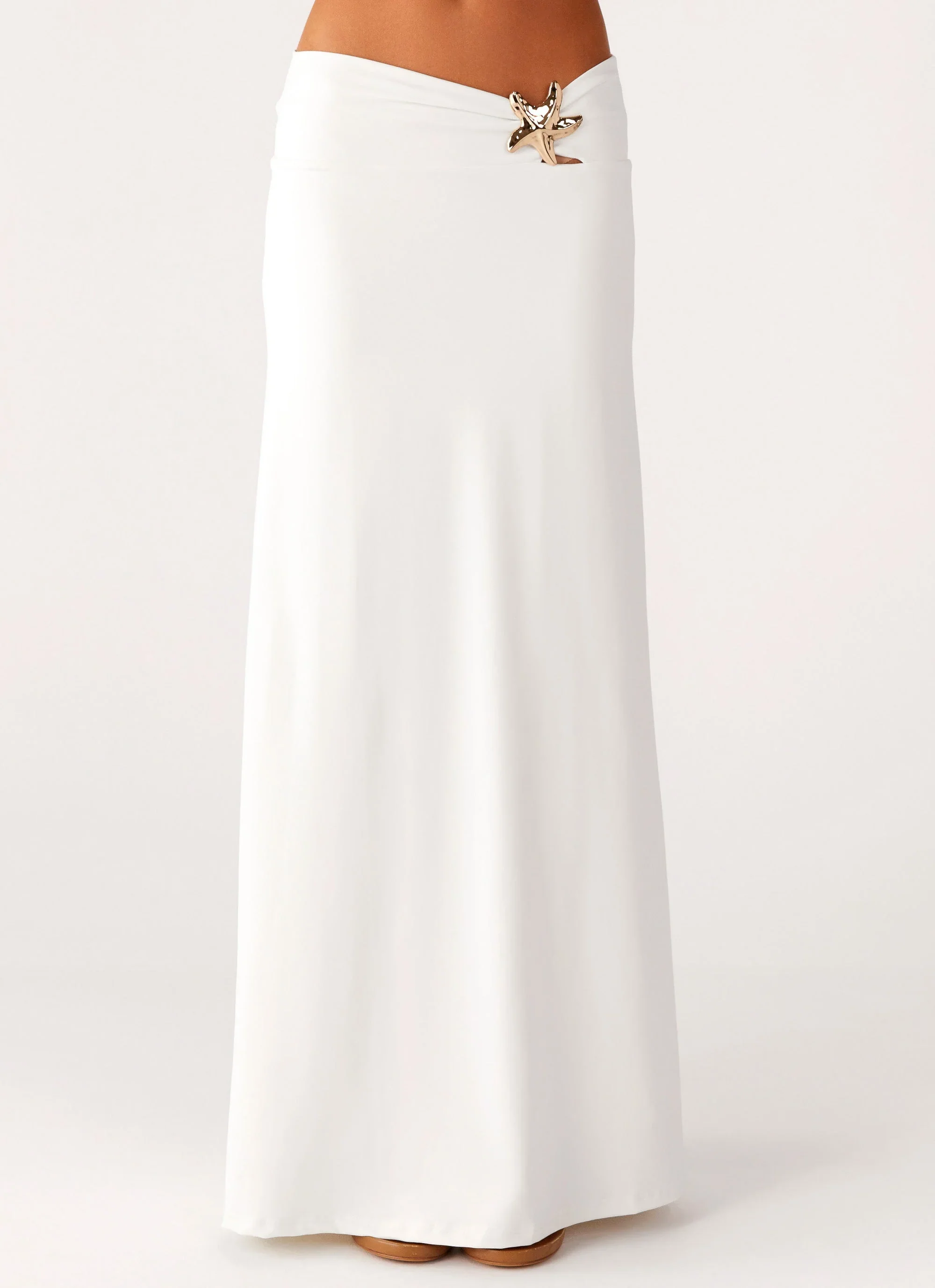 Shoreline Glow Maxi Skirt - Off White