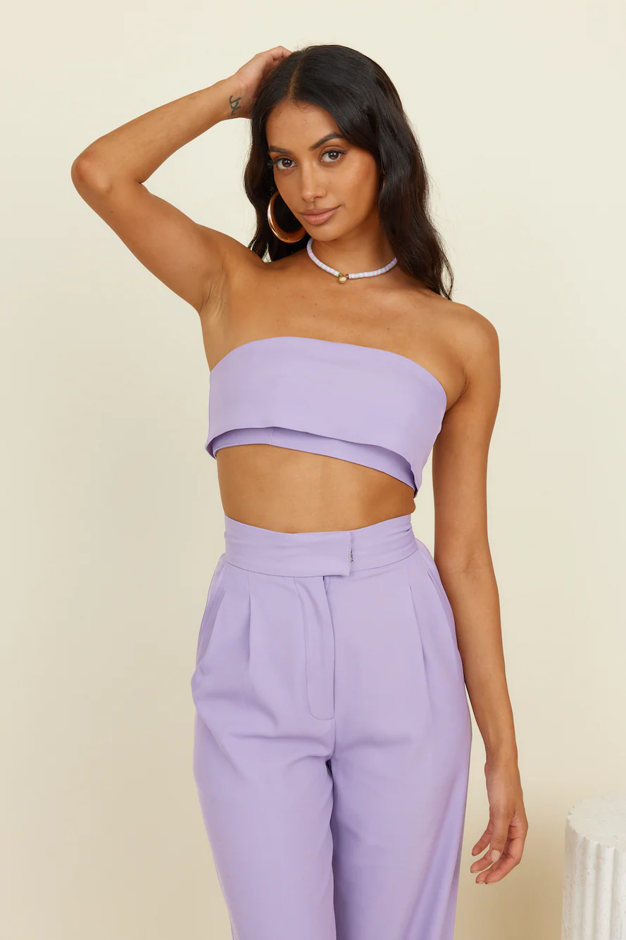 Solaris Crop Top Lilac