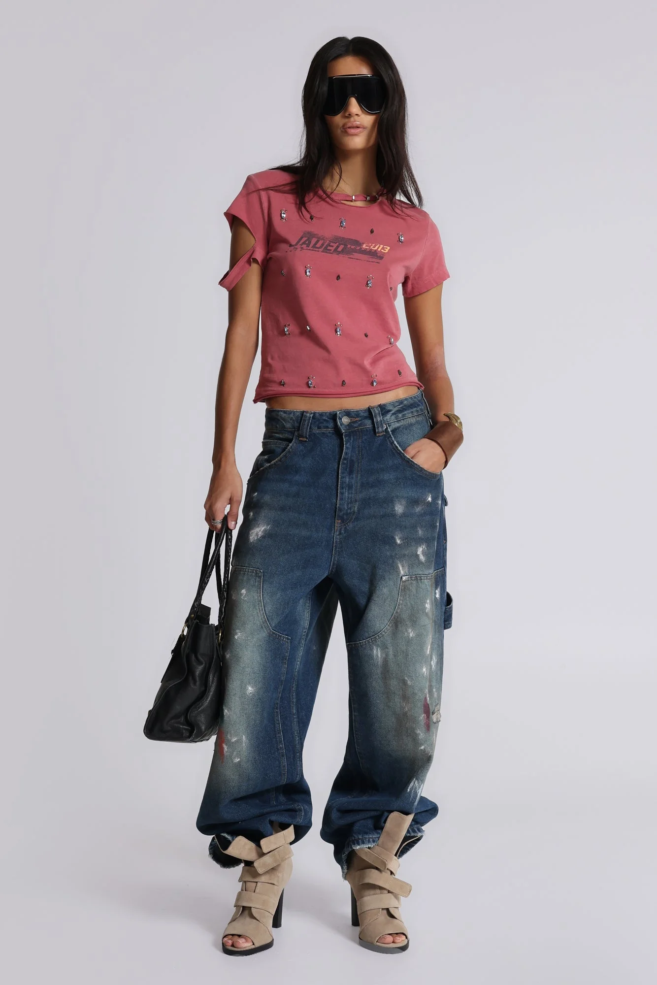 Rally Distressed Embellished Tee