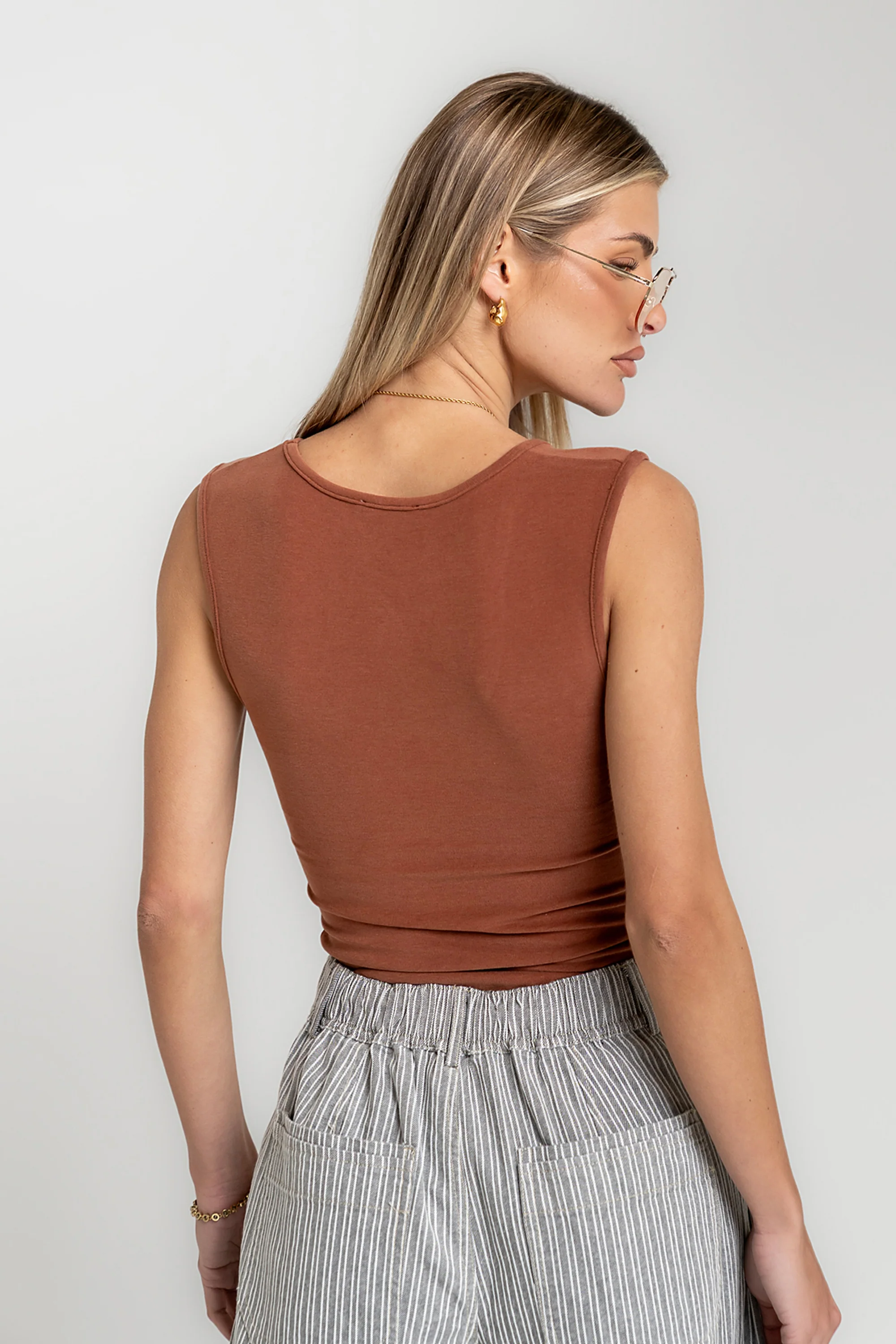 Anna Tank Top in Rust