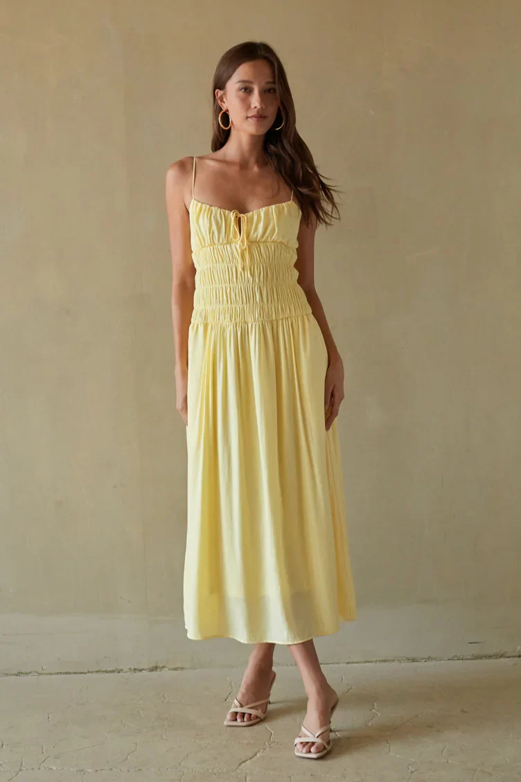 Roxana Smocked Midi Dress