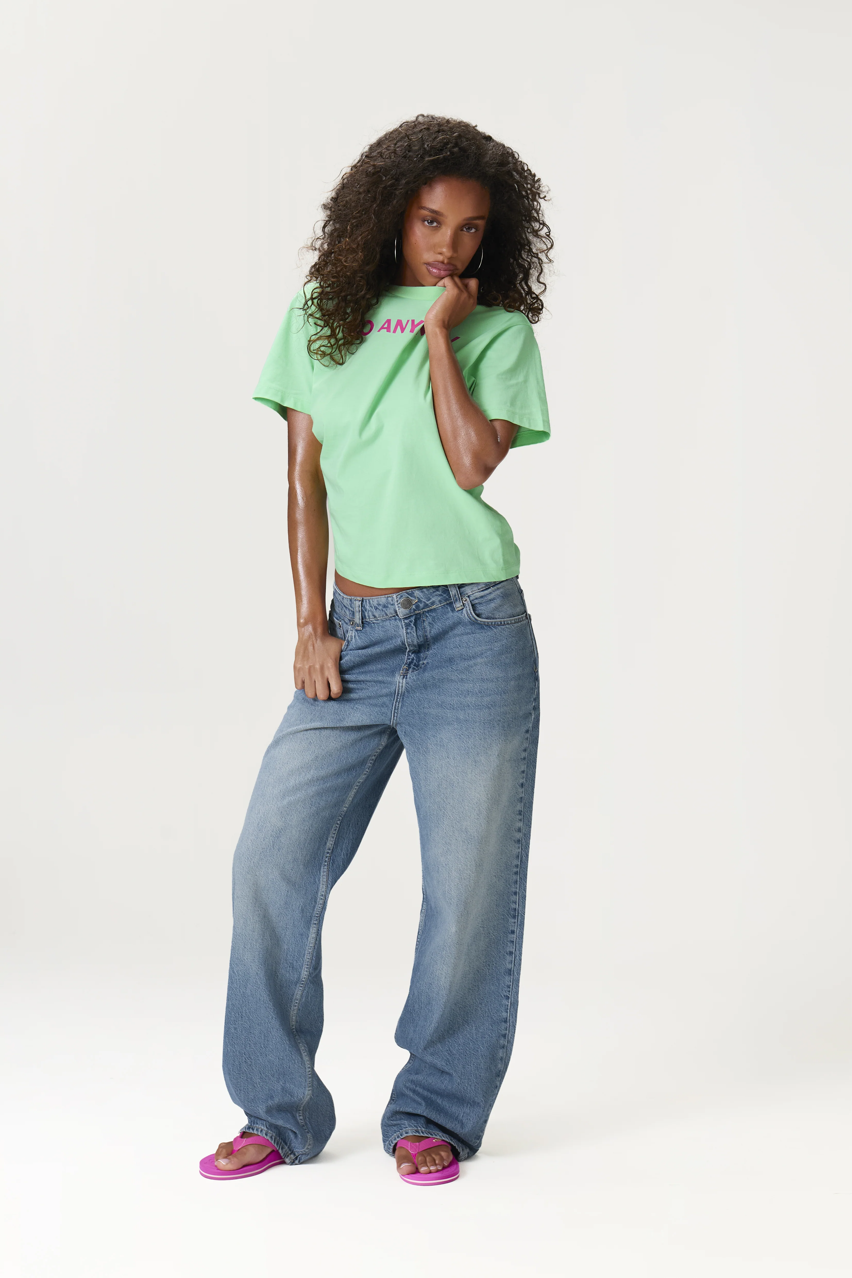 So Anyway Band Tee in Green