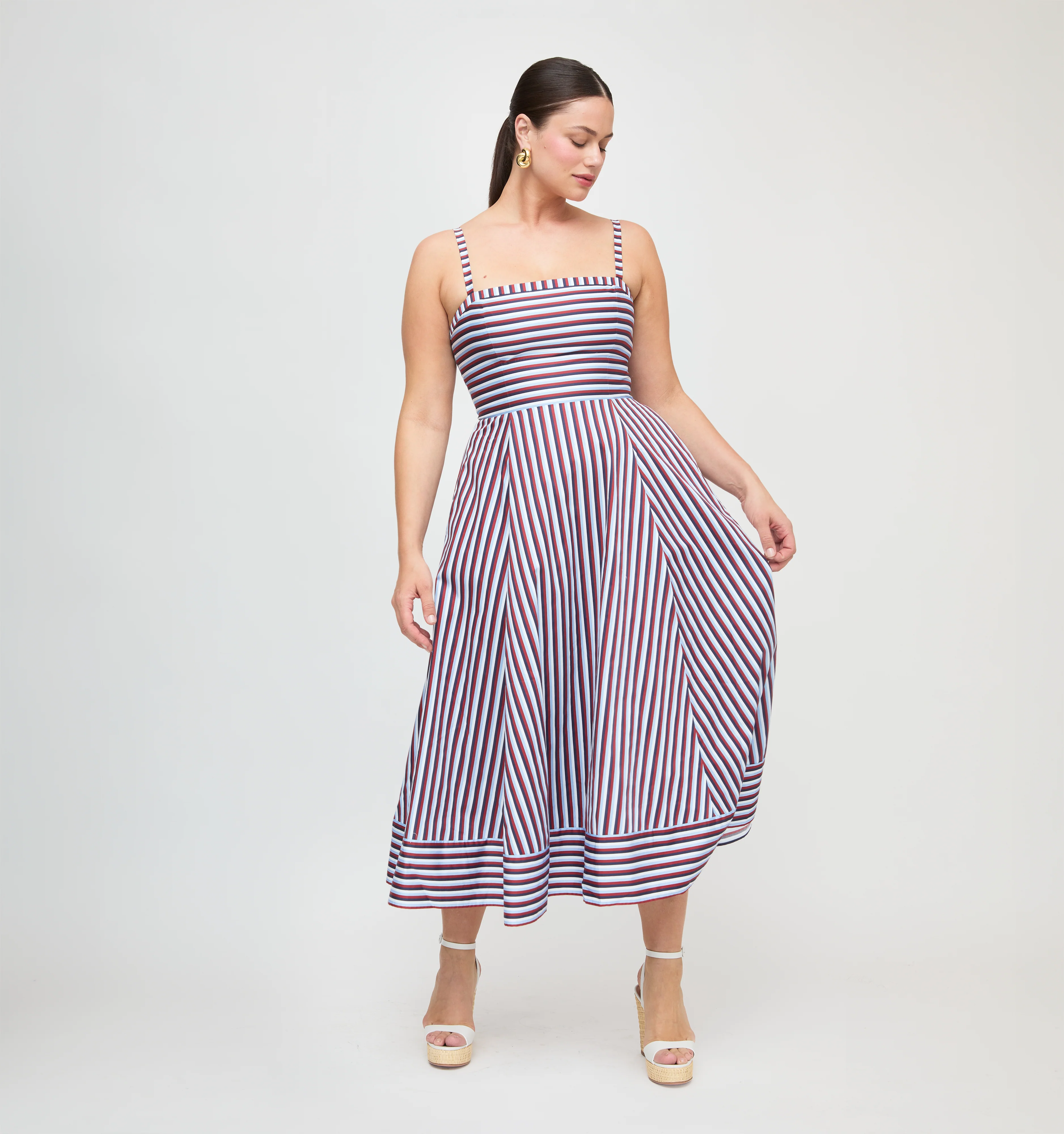 The Margot Dress - Firecracker Stripe