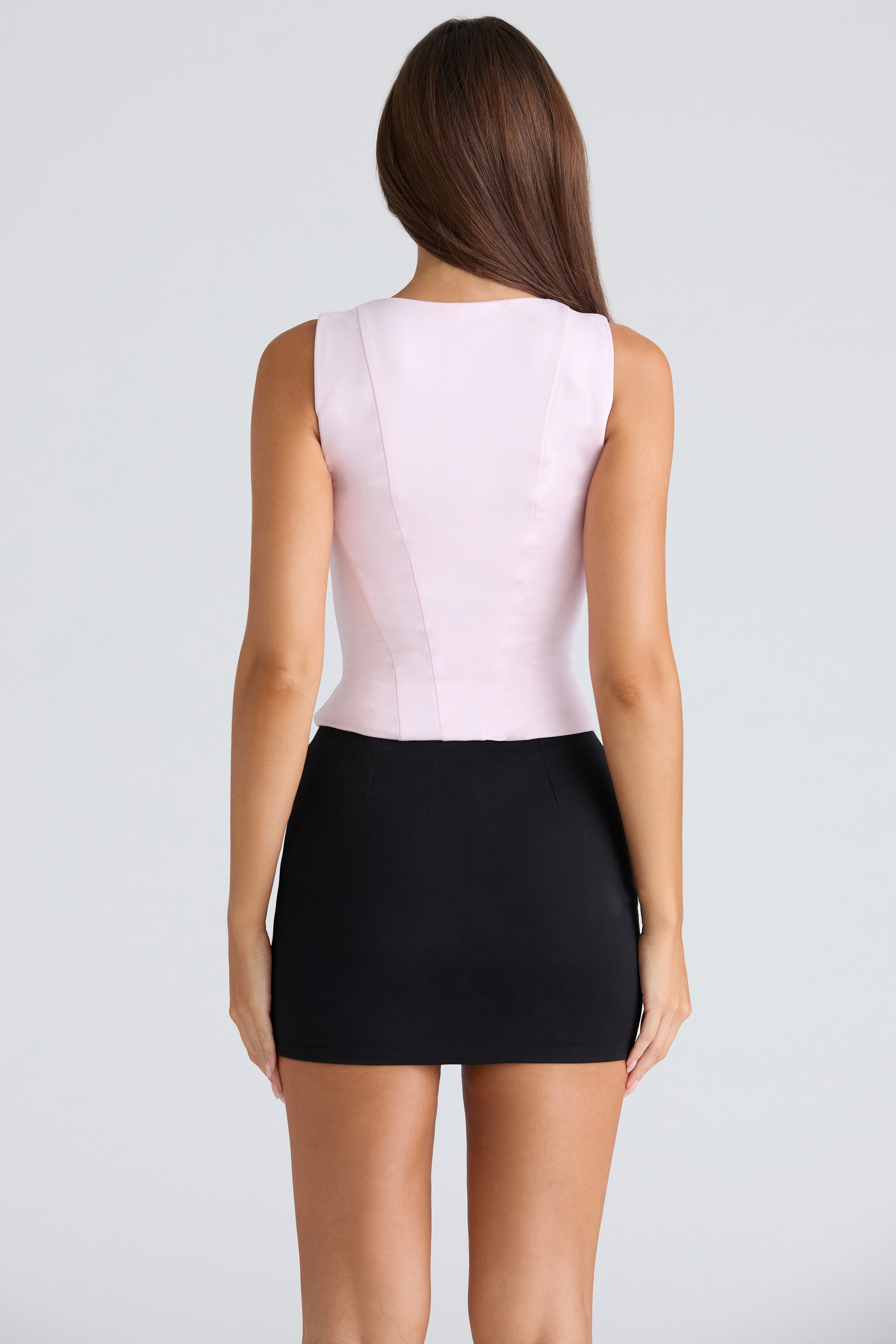 pink fitted corset top
