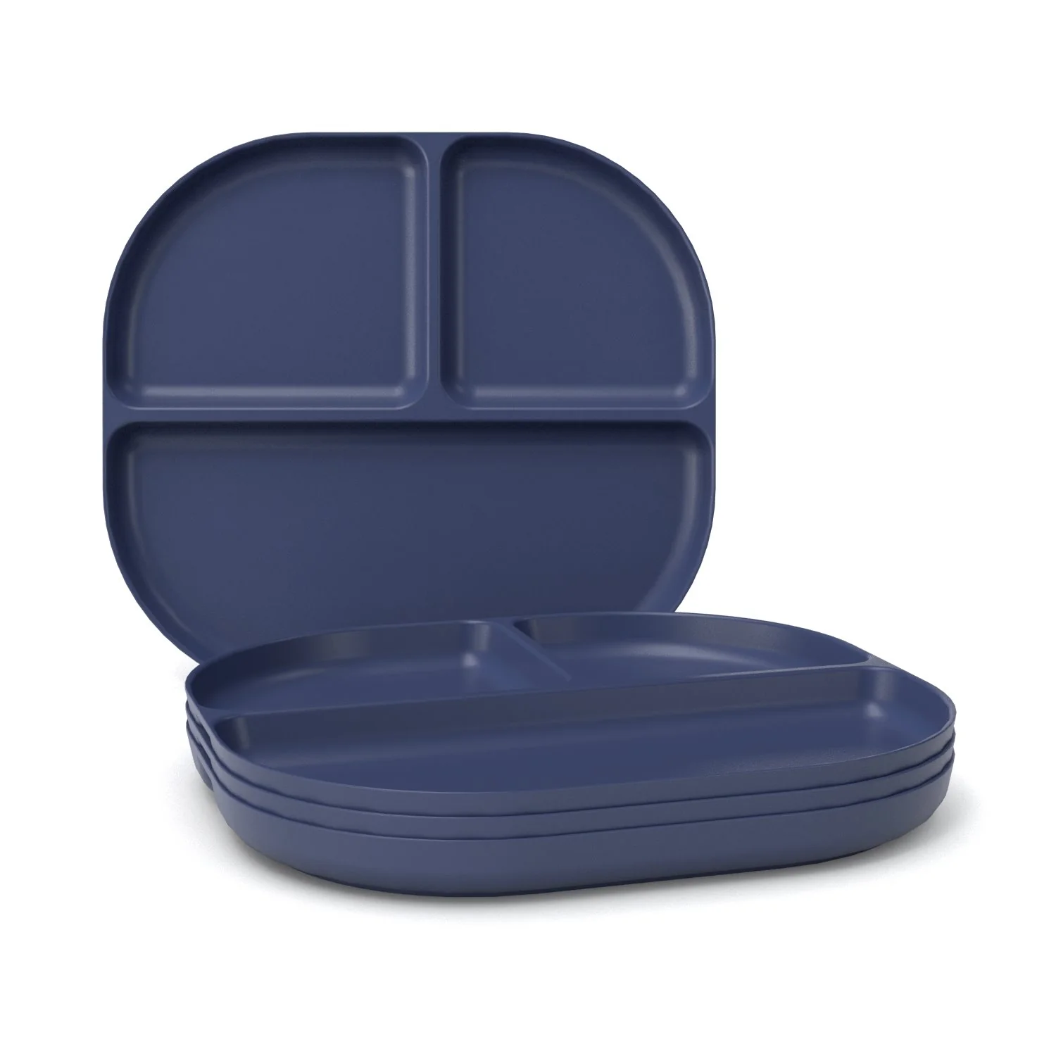 Vogeelle Divided Plate with rim - Royal Blue