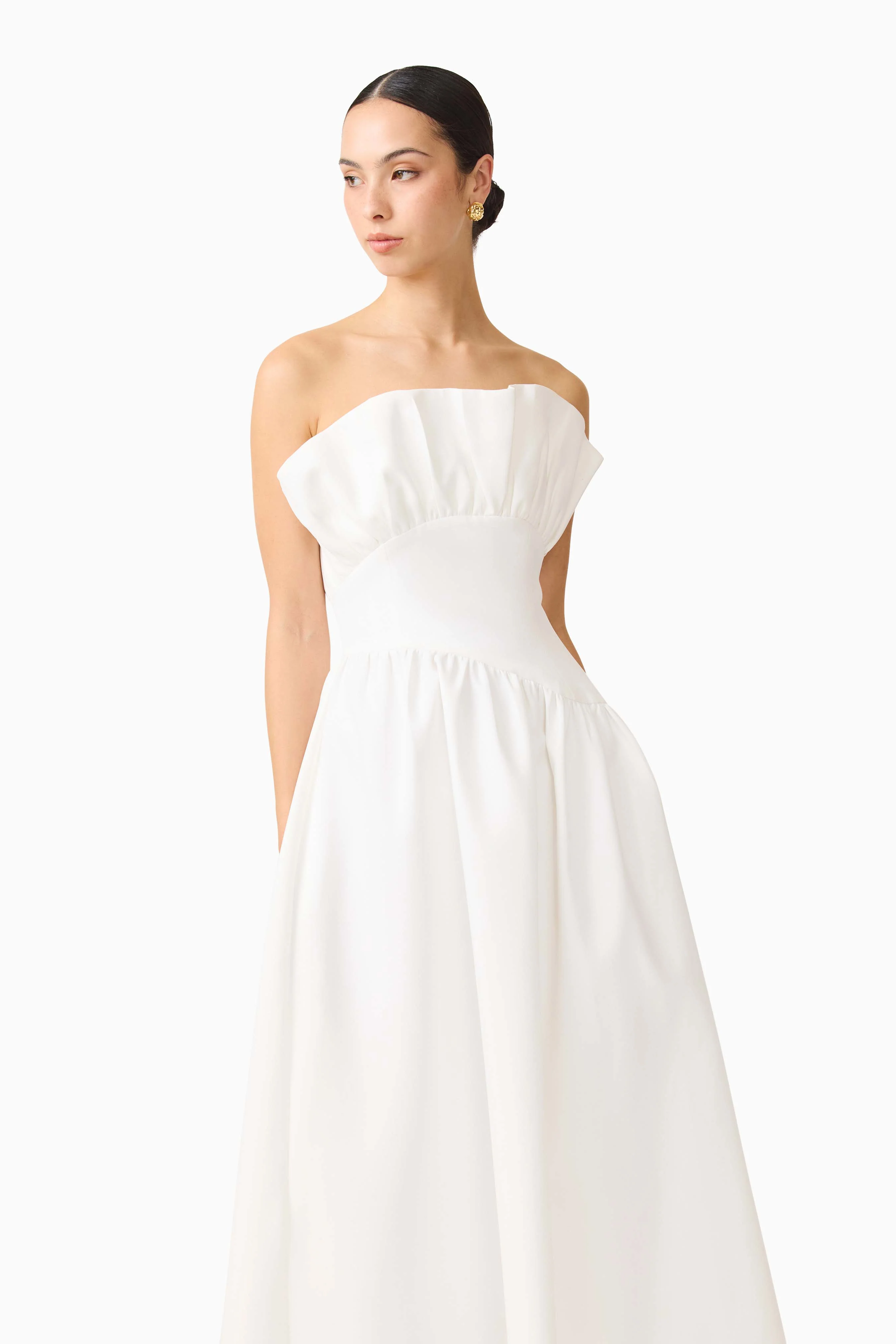 Laurel Sleeveless Maxi Dress In White